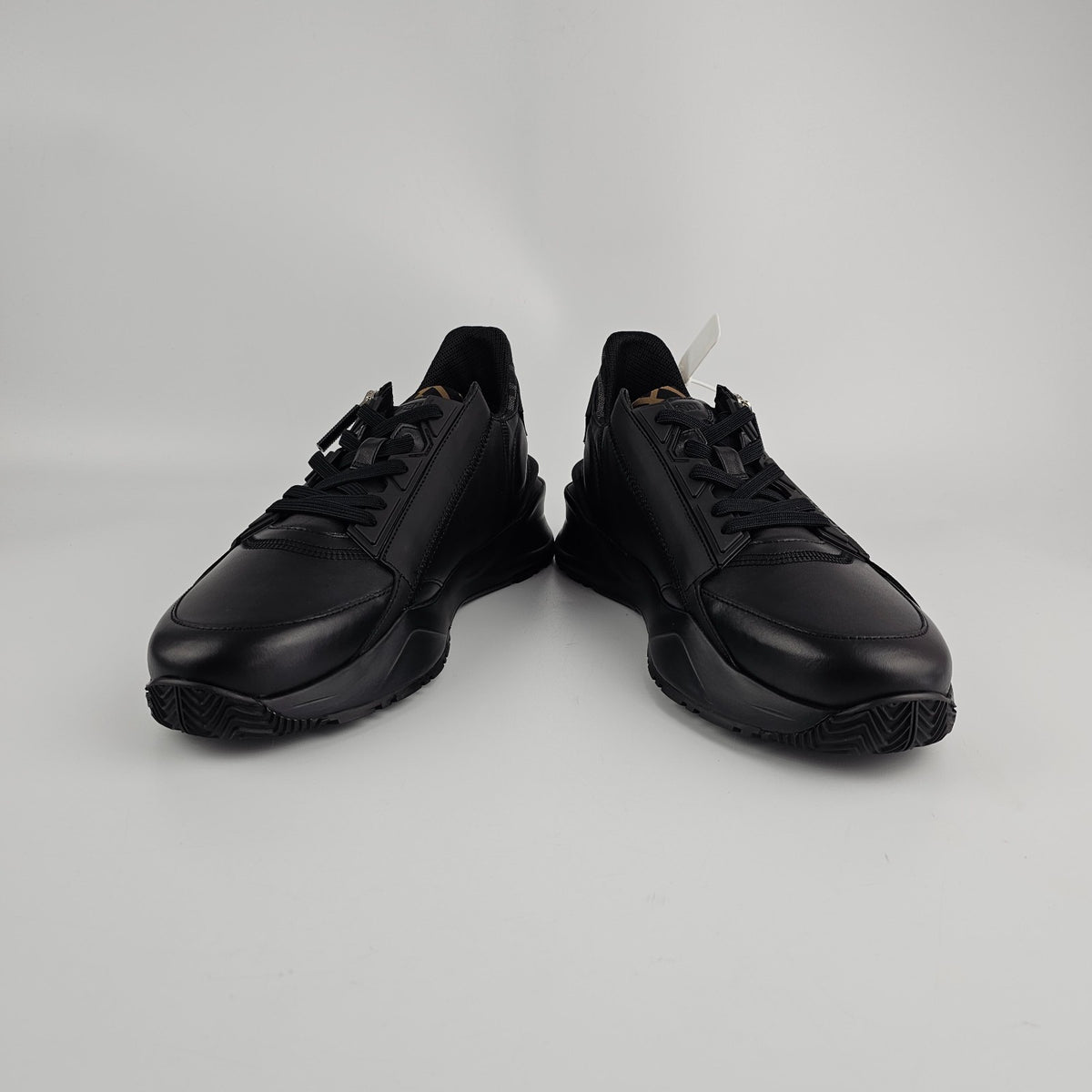 FENDI Flow Black Leather Sneakers New & Authentic