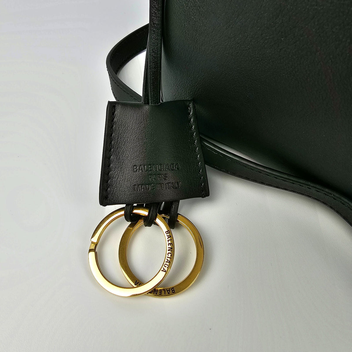BALENCIAGA Rodeo Medium $4450 Black With Gold Leather Handbag New And Authentic