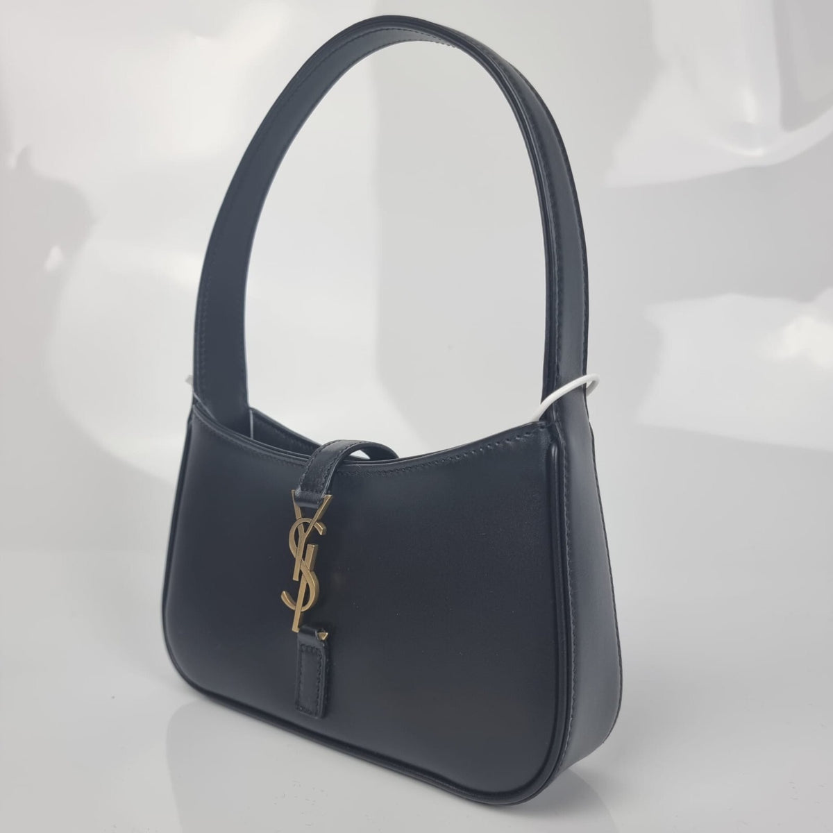 Saint Laurent Mini Le 5 A 7 Black Leather Hobo Bag New