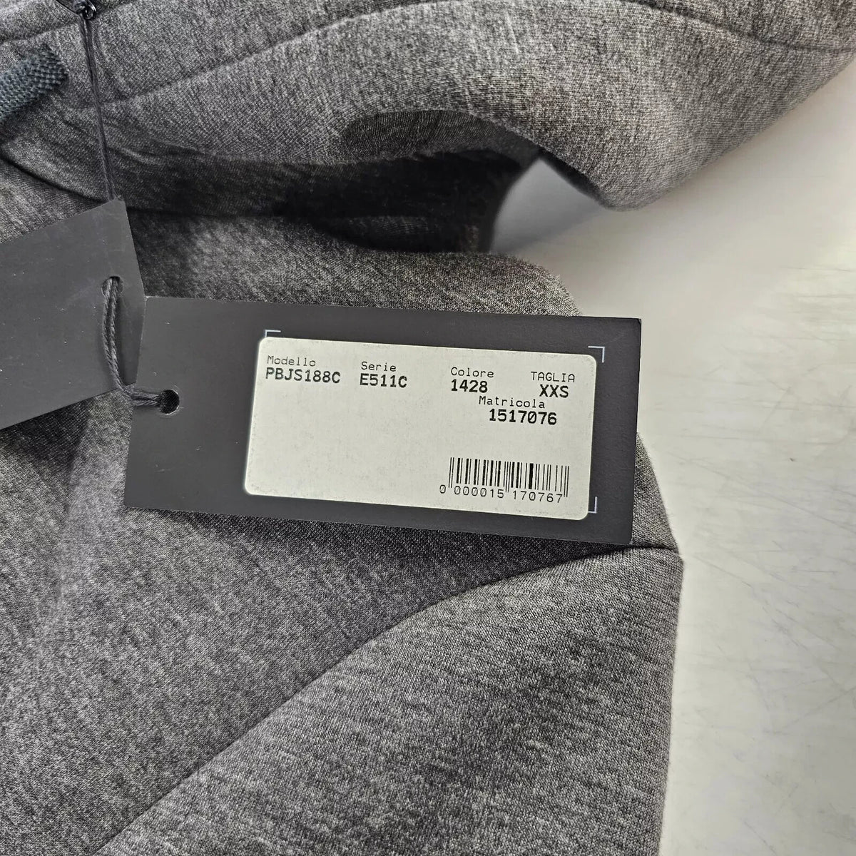 Neil Barrett Men's Gray Neoprene Sweatshirt New Size XXS