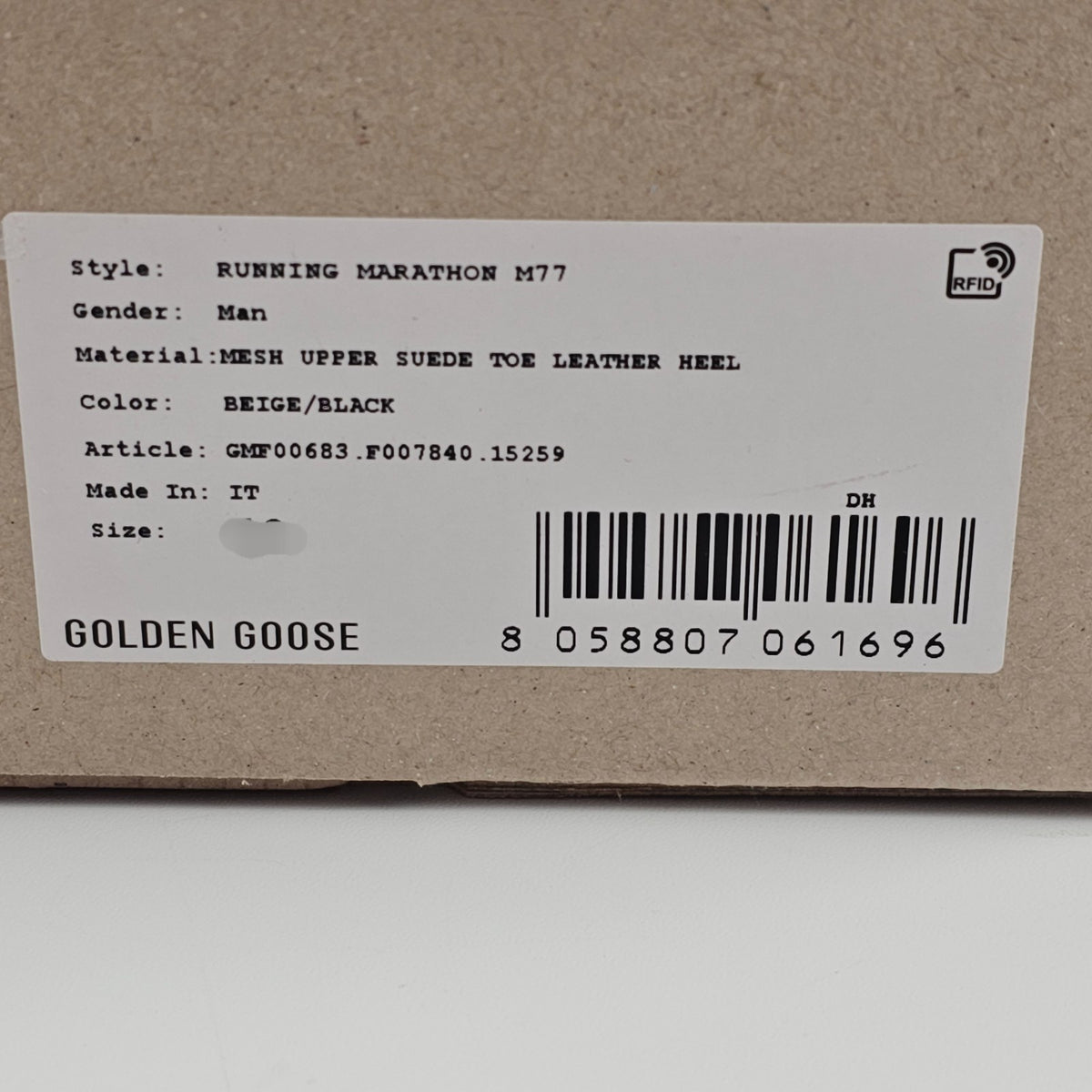 GOLDEN GOOSE Marathon Men's Beige Suede Sneakers New