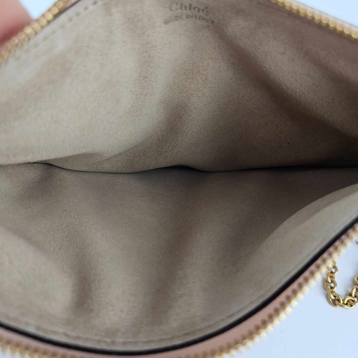 Chloe Icons Halfmoon Mini Beige Shoulder Bag New & Authentic