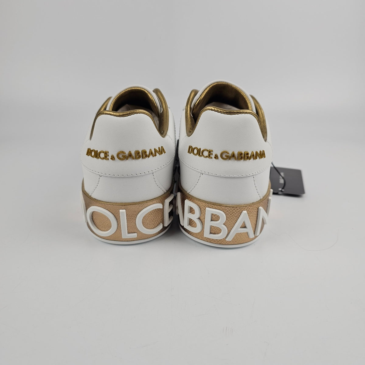 DOLCE&GABBANA Portofino White Leather Sneakers New & Authentic