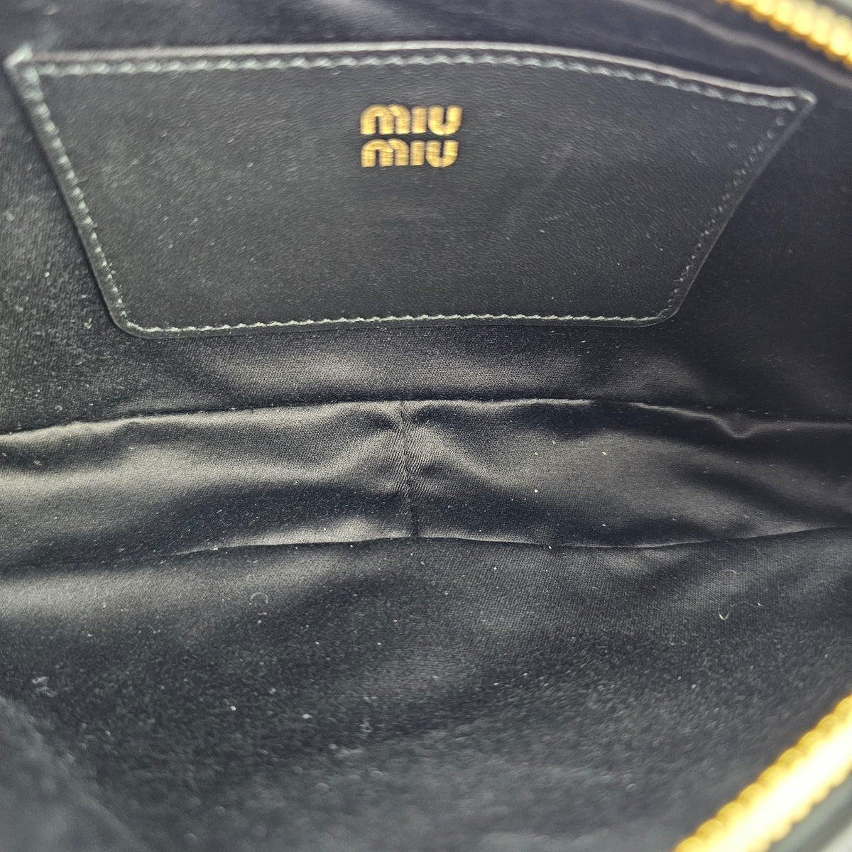 MIU MIU Black Leather Pouch New & Authentic