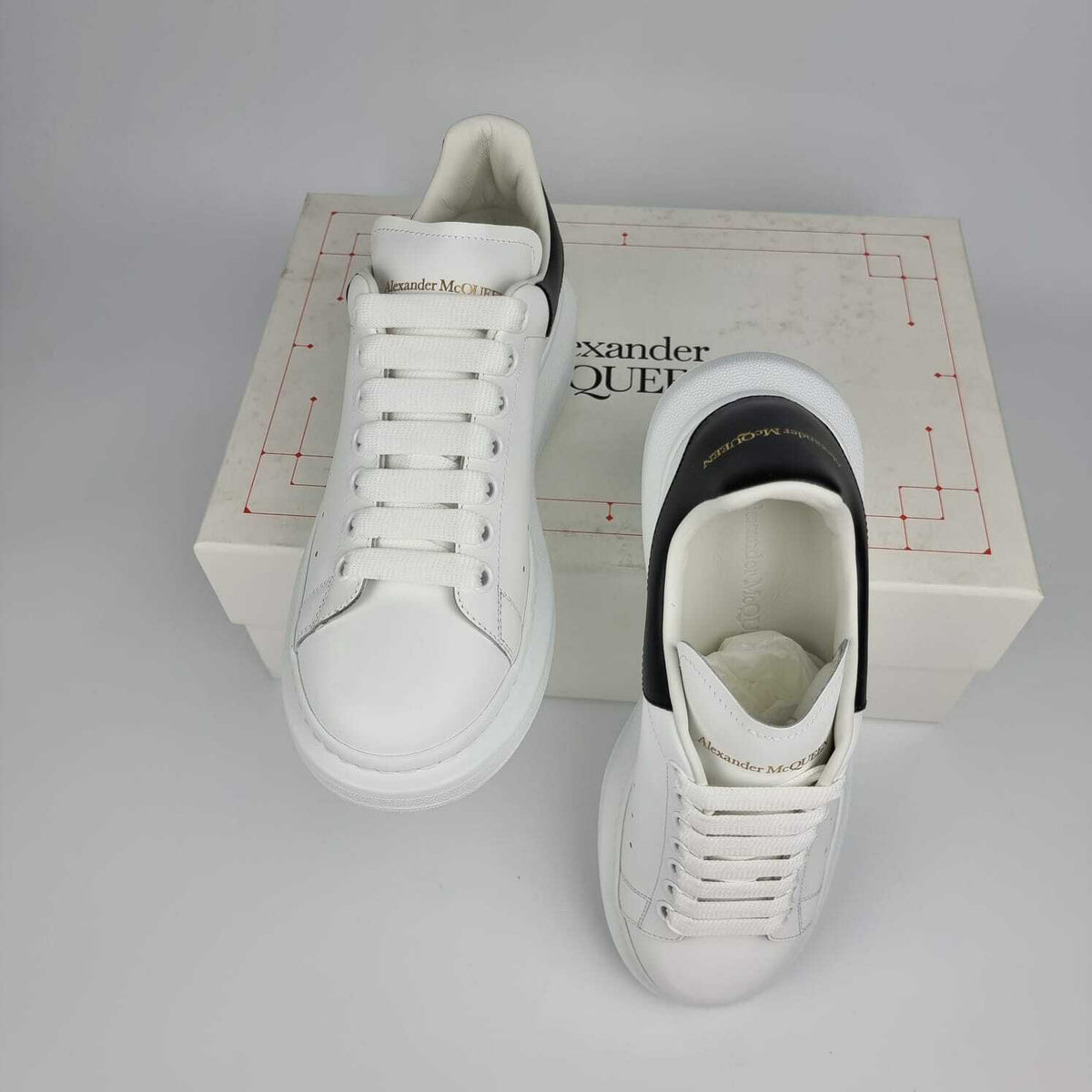 ALEXANDER MCQUEEN Oversized White And Black Sneakers New