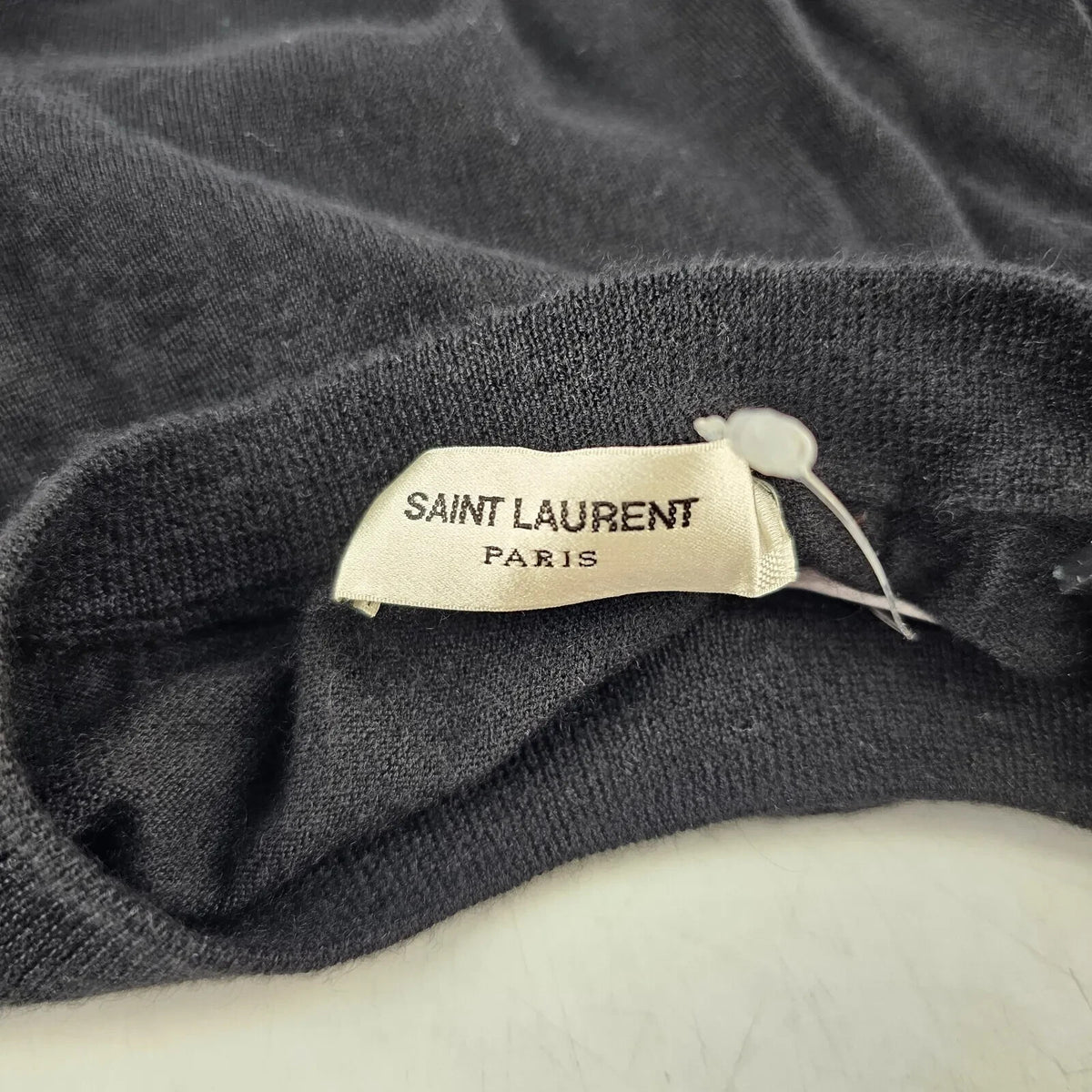 SAINT LAURENT Men's Black Universite Sweater New Size M