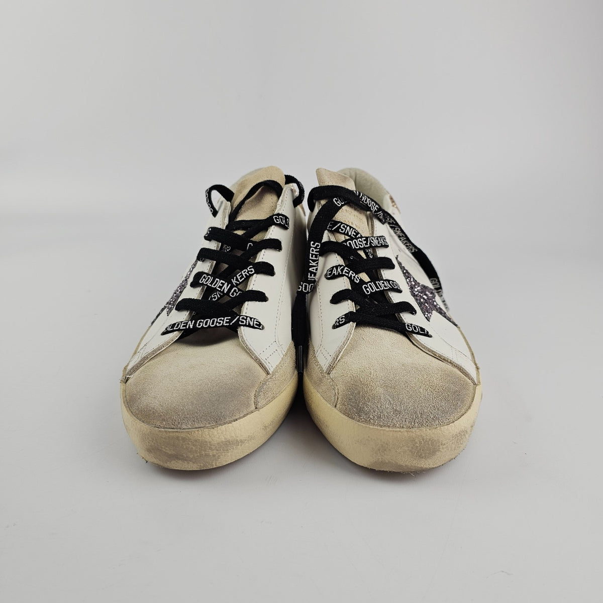 GOLDEN GOOSE Super Star Women's White/Gold Sneakers New & Authentic