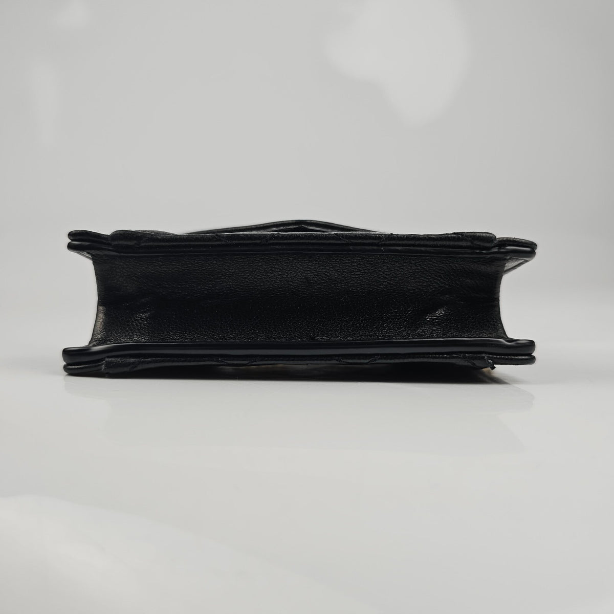 SAINT LAURENT Gaby Mini Black Leather Chain Wallet Bag New & Authentic