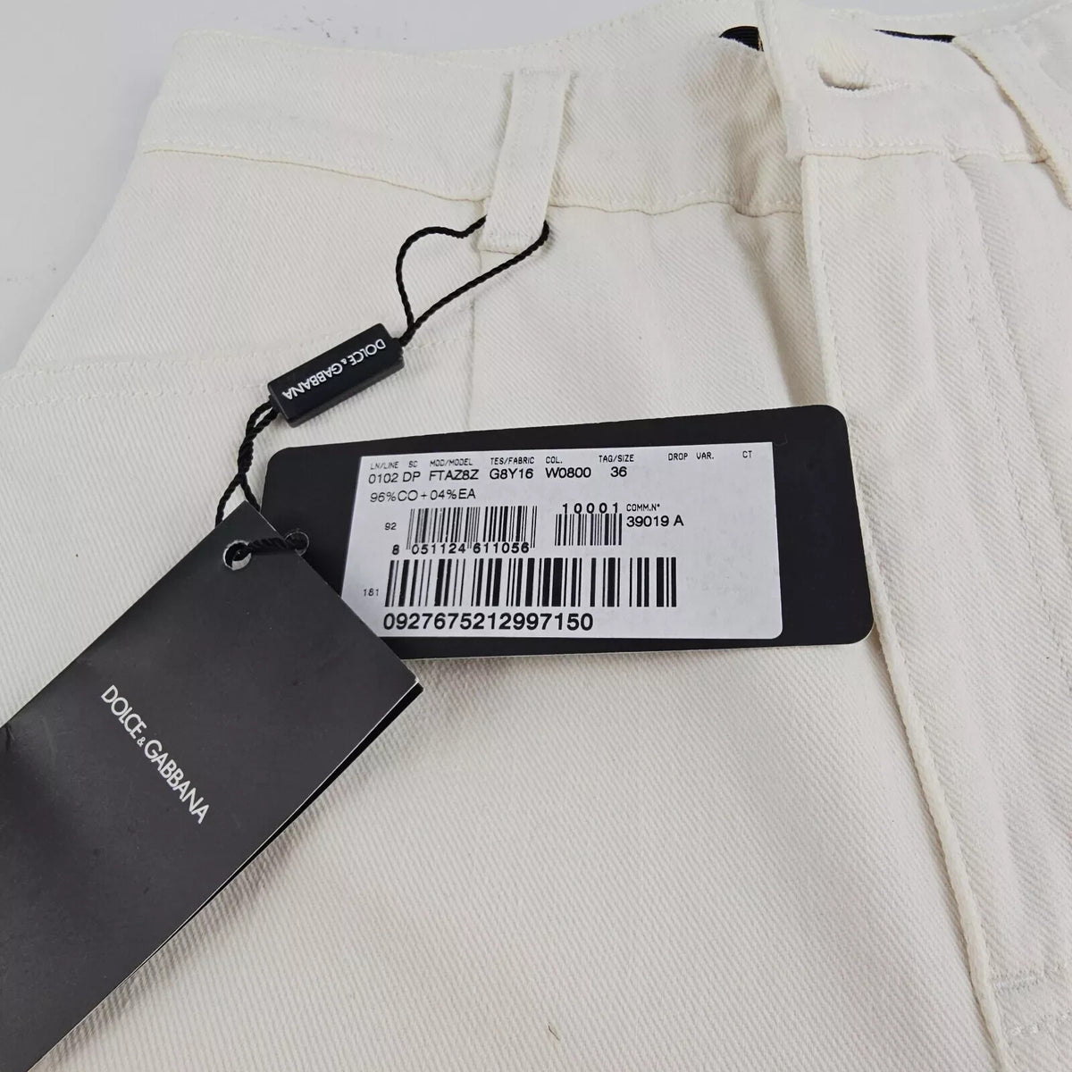 DOLCE&GABBANA White Wide Jeans New IT 36