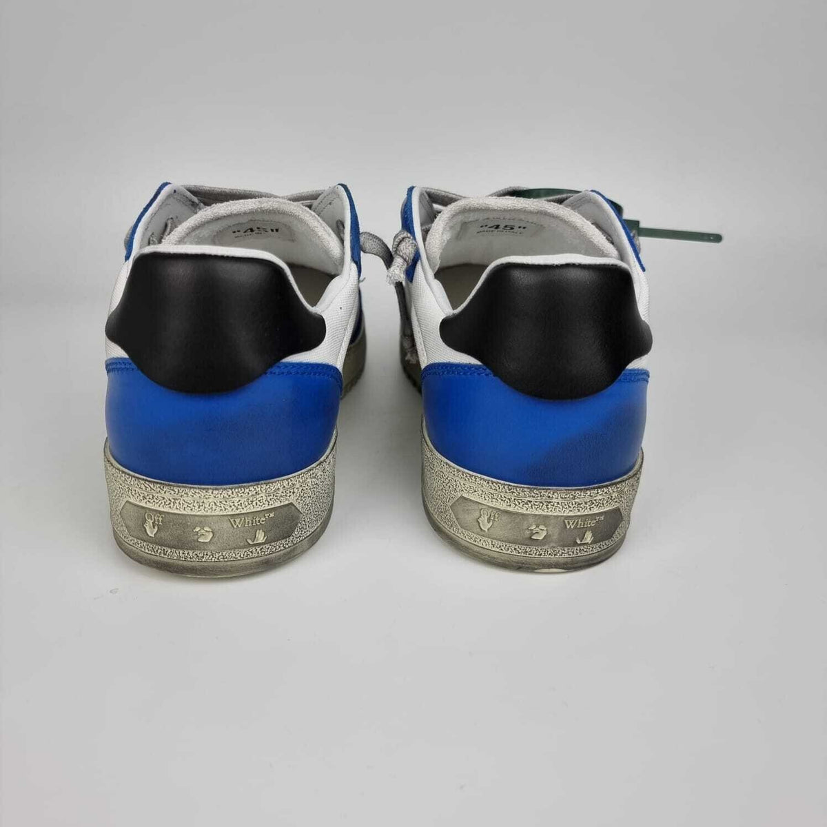 OFF-WHITE 5.0 Men's White And Blue Low Top Sneakers New Size 41 US 8