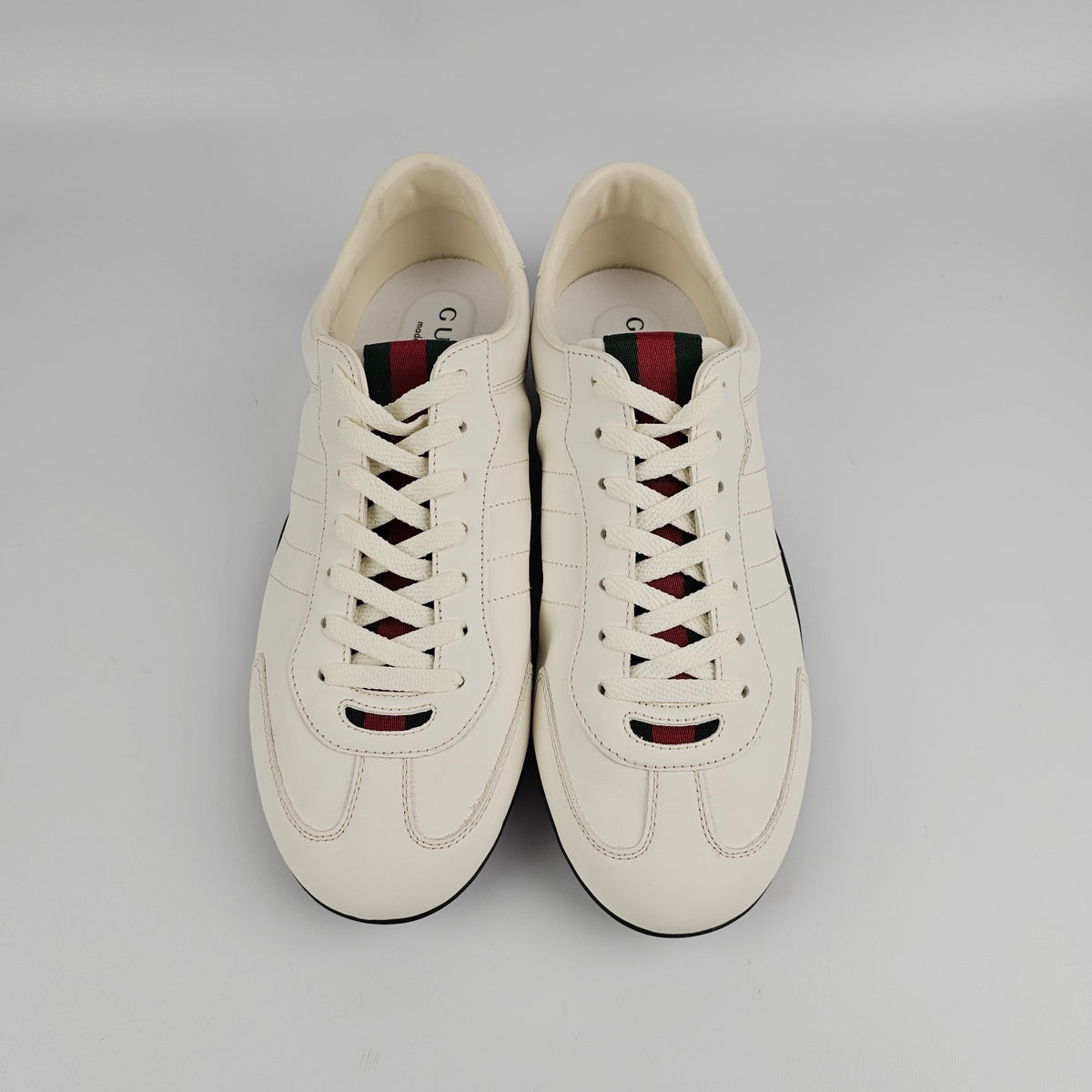 GUCCI Shift $1050 Men's White Leather Sneakers New & Authentic
