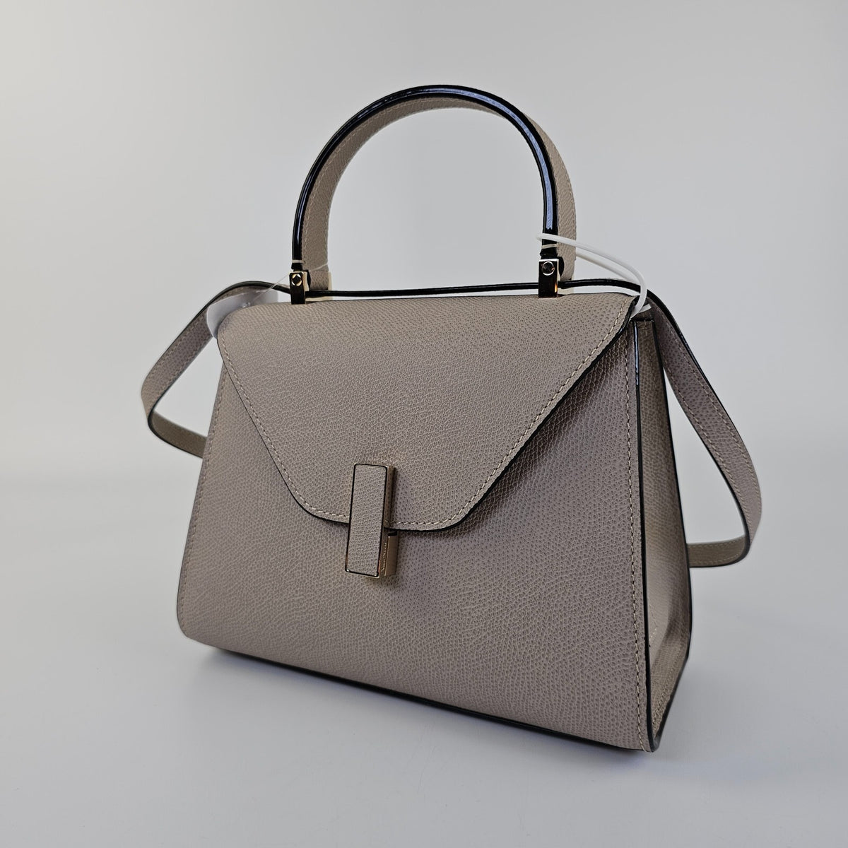 VALEXTRA Iside Mini Nude Leather Top Handle Bag New