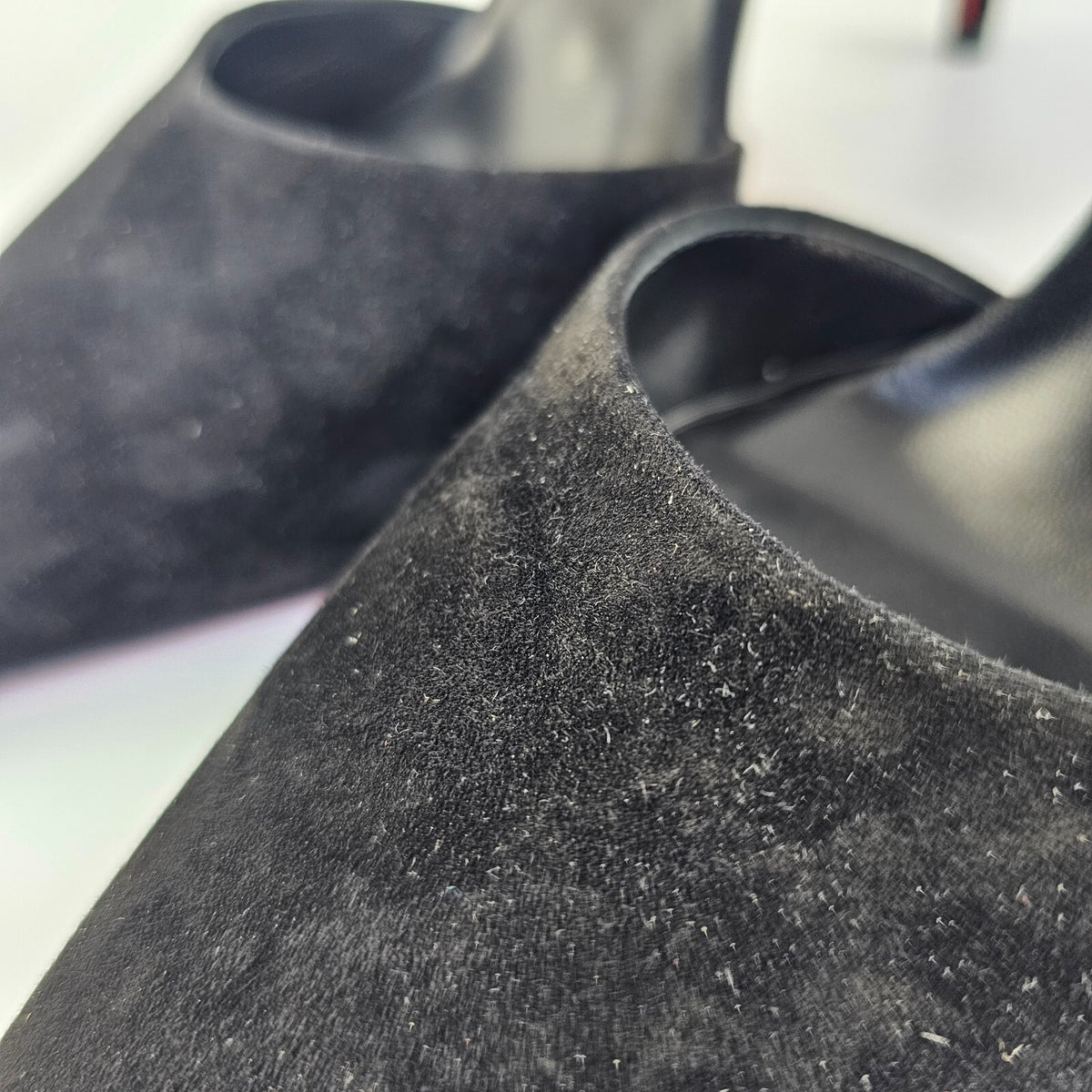 CHRISTIAN LOUBOUTIN Astrida Bride 100mm Black Suede Pumps New Size 38 US 8