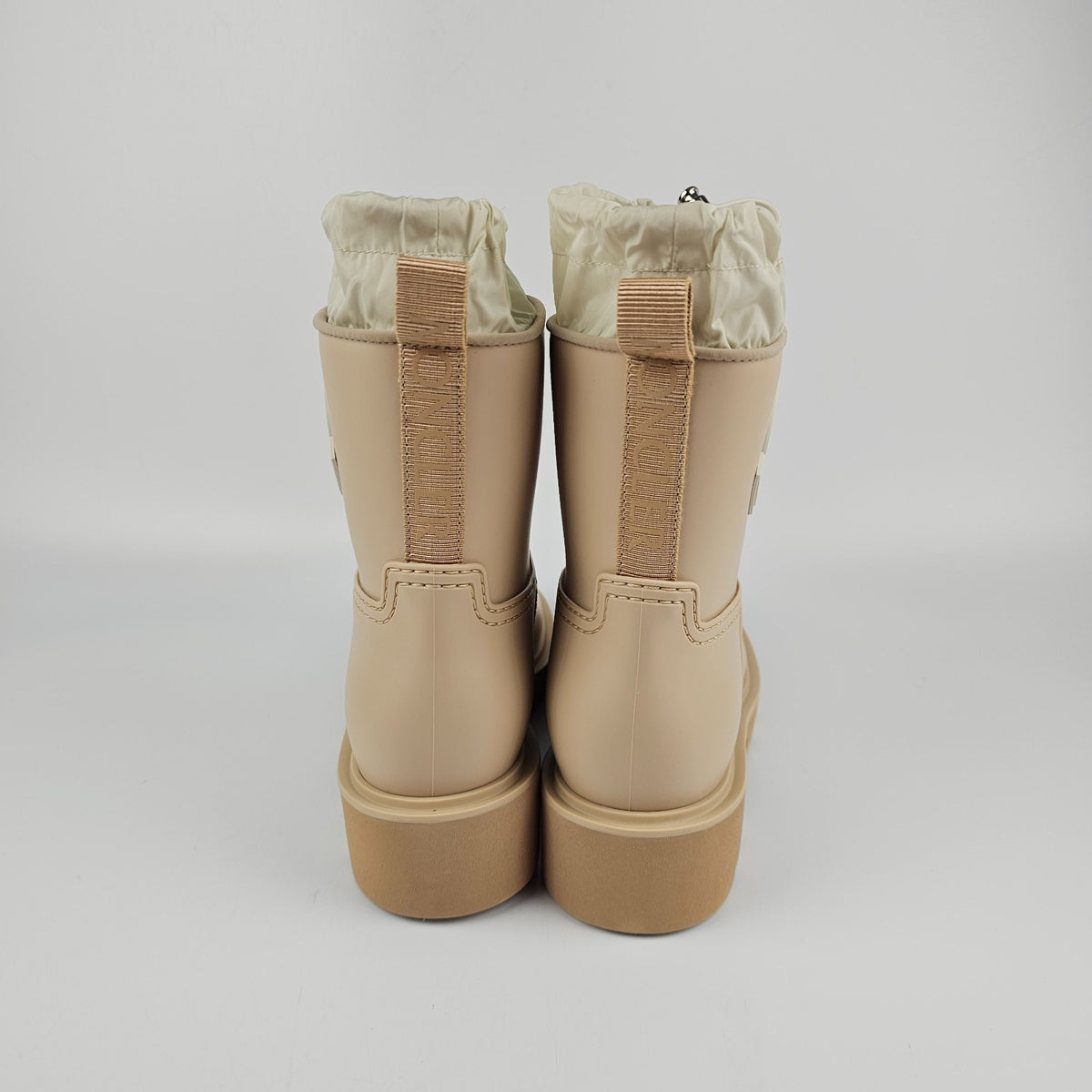 MONCLER Kickstream Beige Rain Boots New