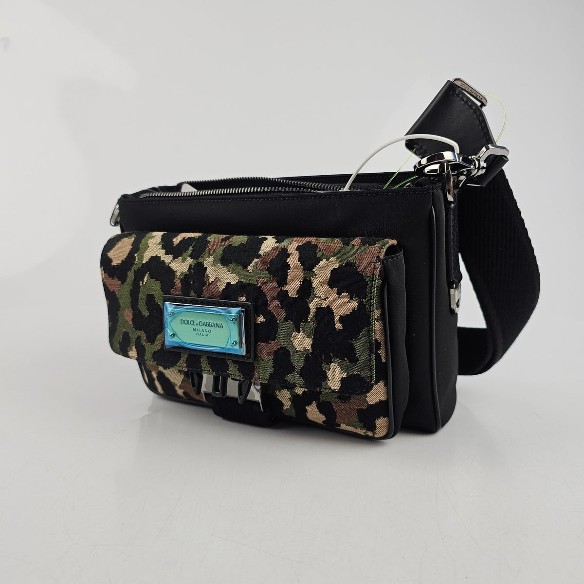 DOLCE&GABBANA DG Plaque Camouflage Crossbody Bag New