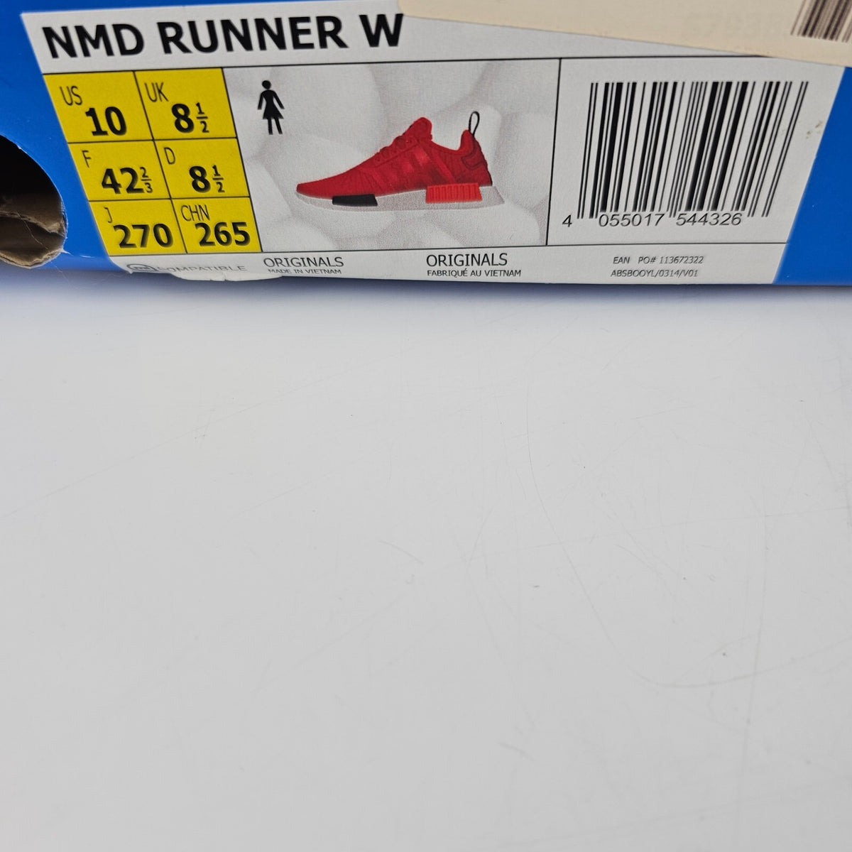 Adidas NMD Runner Red Size 10 New US 10