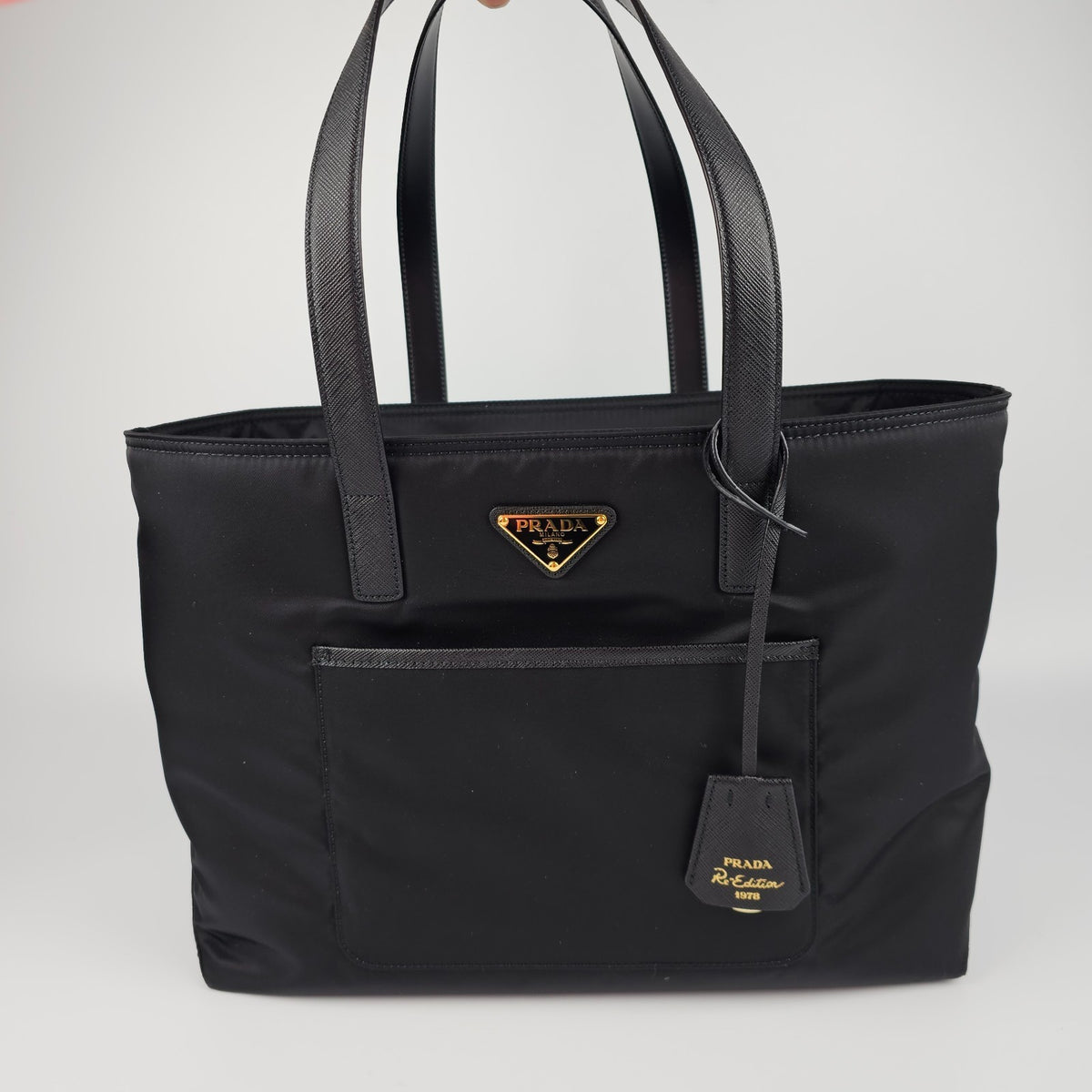 PRADA Re-Edition 1978 $2050 Medium Black Re-Nylon Tote Bag New And Authentic