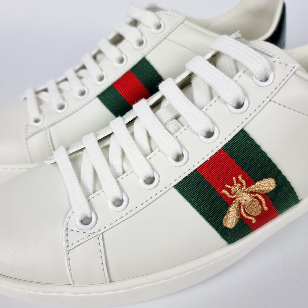 GUCCI Ace Bee White Women's Sneakers New