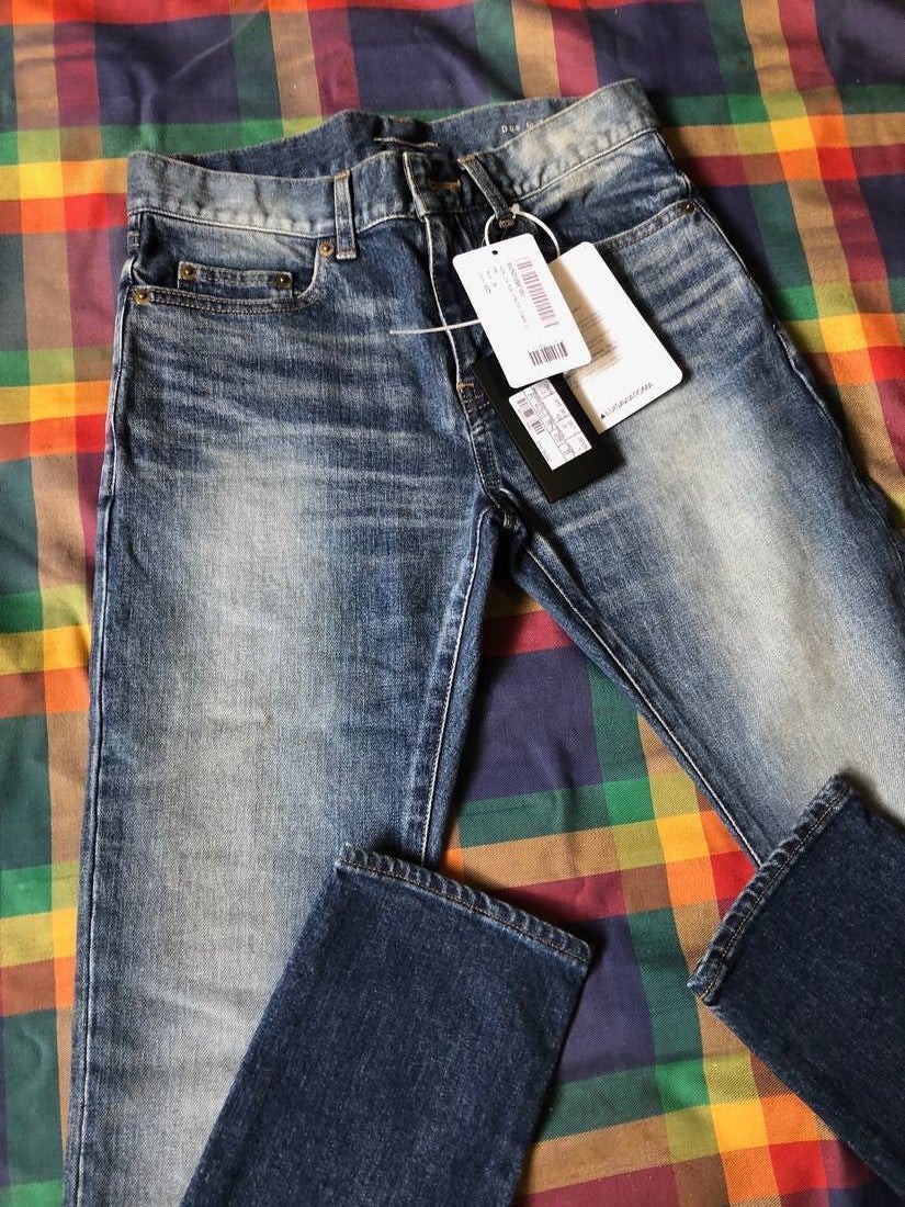SAINT LAURENT Low Rise Blue Jeans Size 28