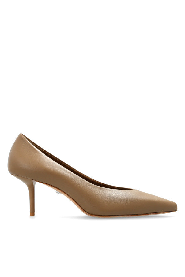 MAX MARA Beige Leather Heeled Pumps New & Authentic