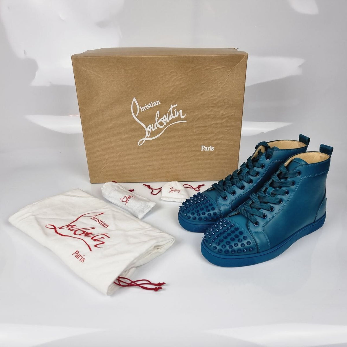 CHRISTIAN LOUBOUTIN Lou Spikes Amazonia Size 41.5 US 8.5