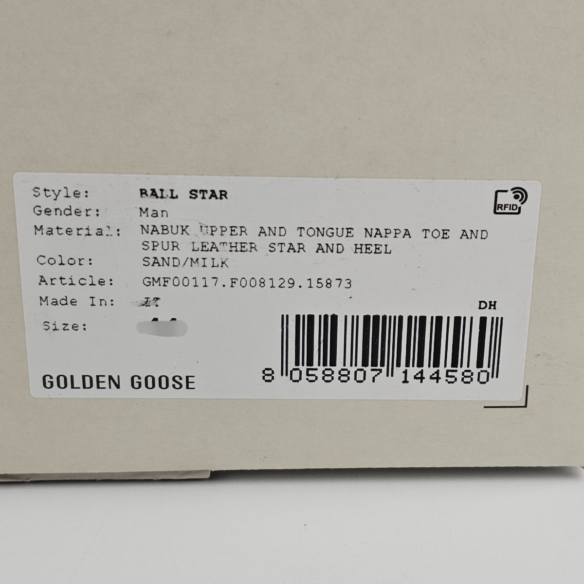 GOLDEN GOOSE Ball Star Beige/Brown Sneakers New & Authentic