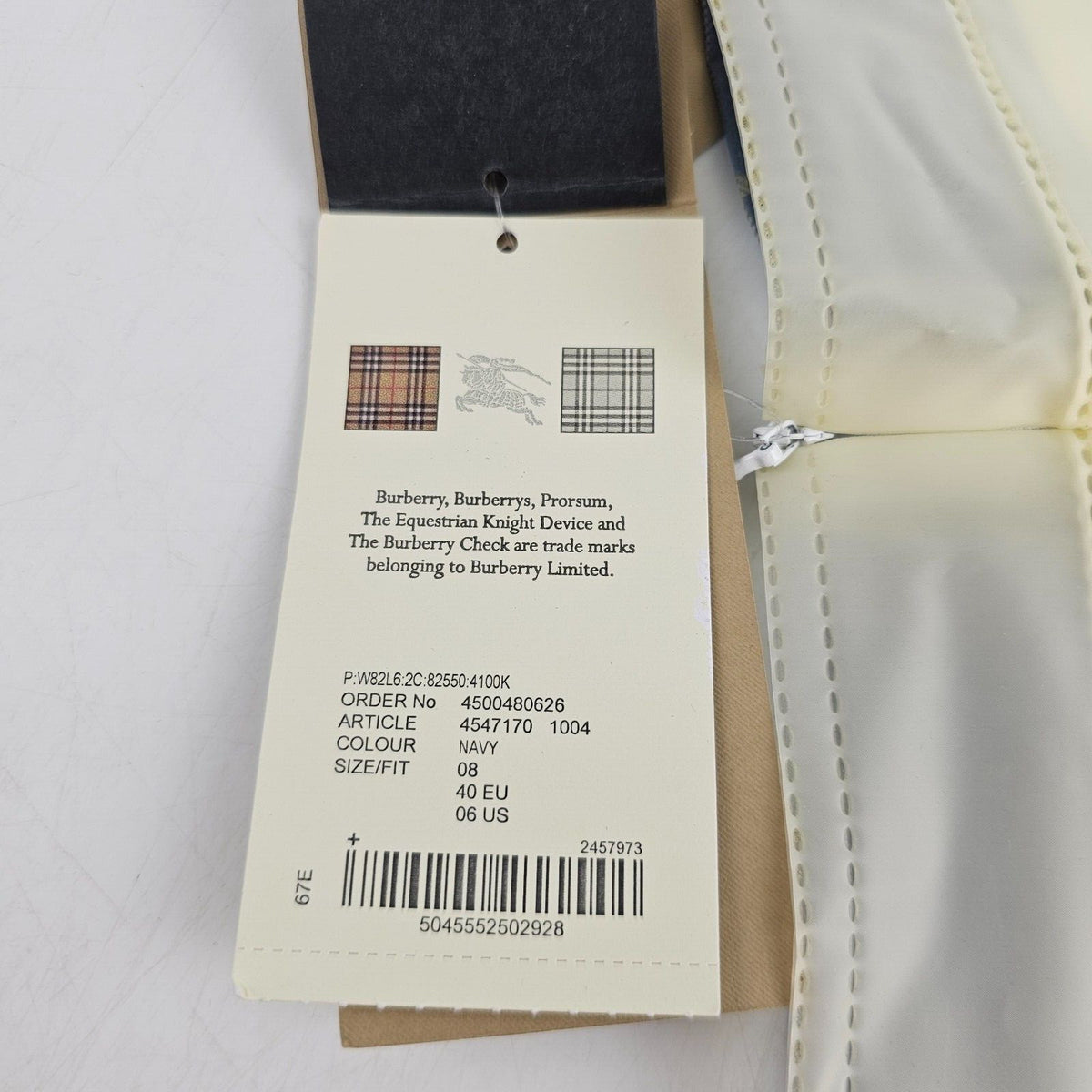 BURBERRY Checkered Blue Skirt Size 8 New