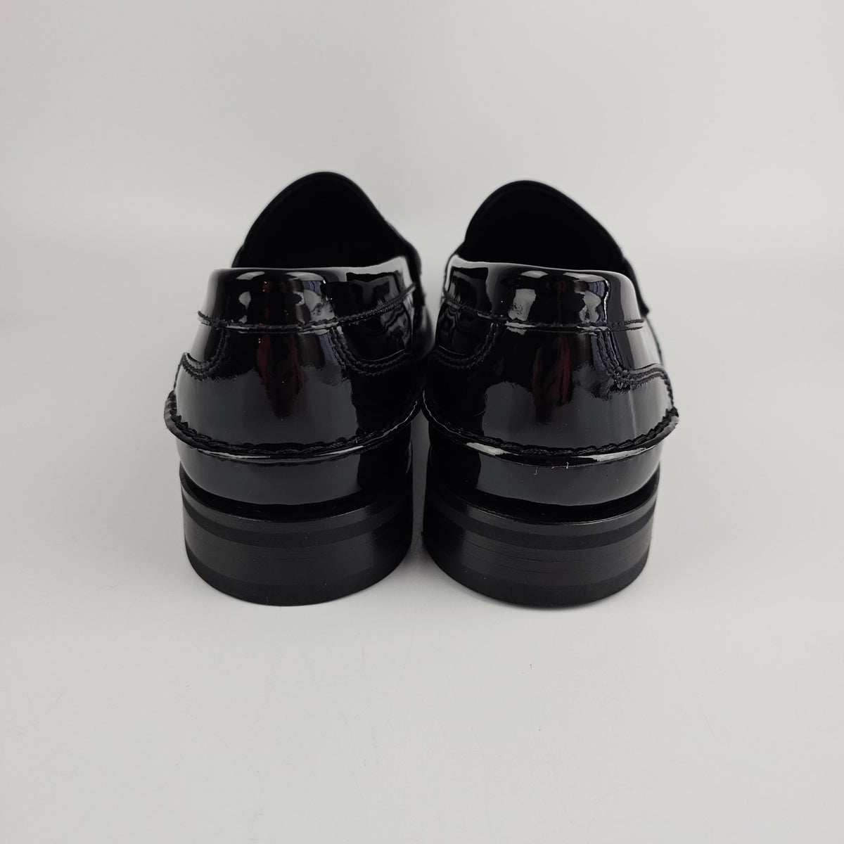 PRADA Black Patent Leather Loafers New & Authentic