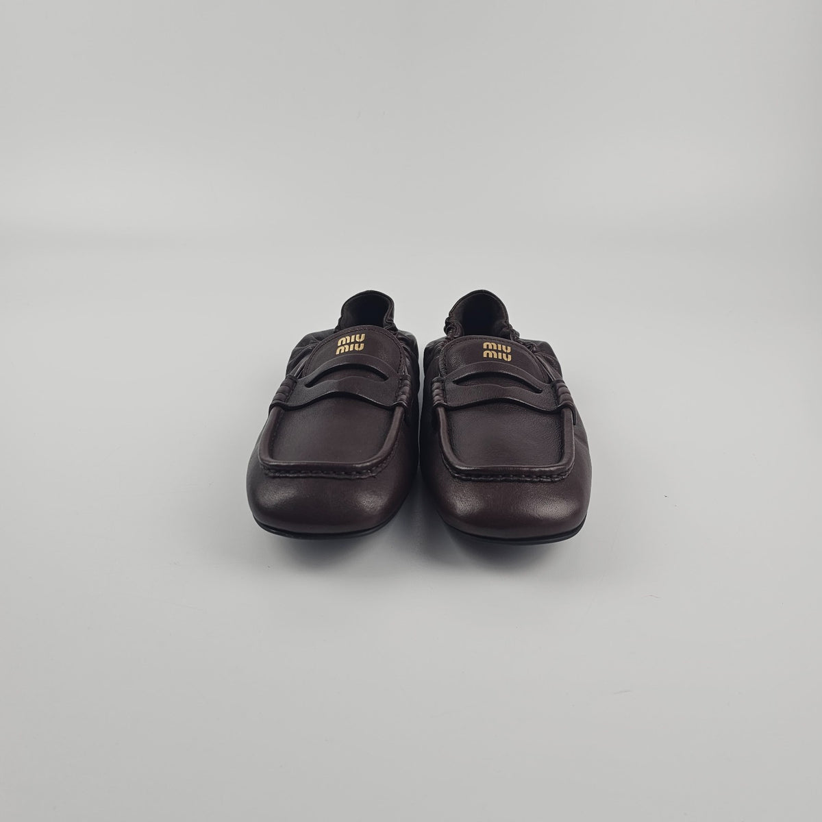 MIU MIU Ruches Radica Leather Loafers New & Authentic