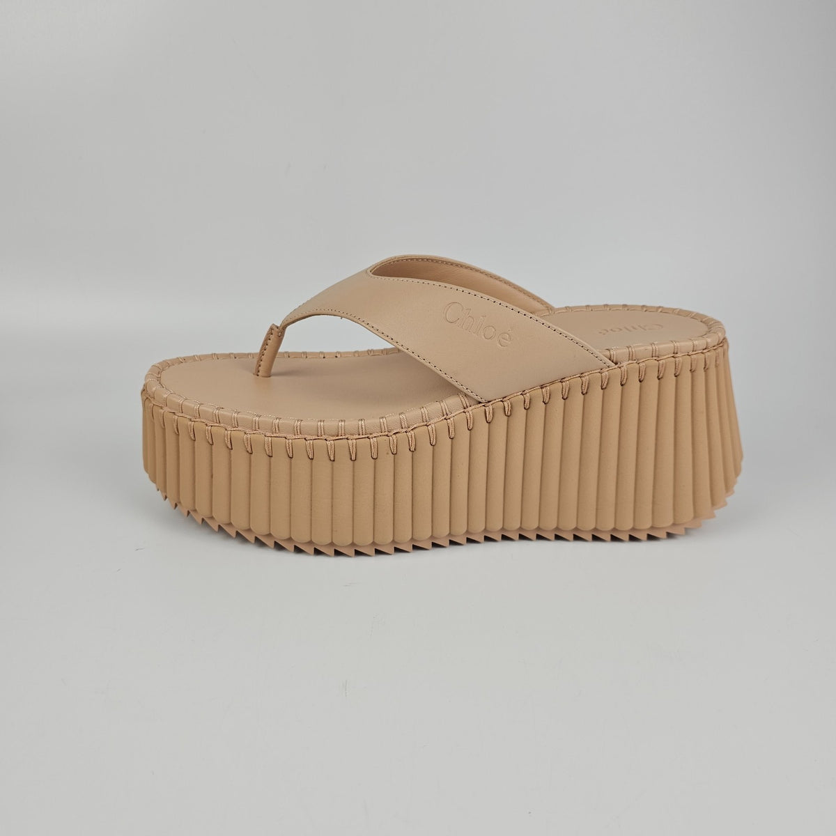 Chloe Nama Beige Platform Sandals New & Authentic