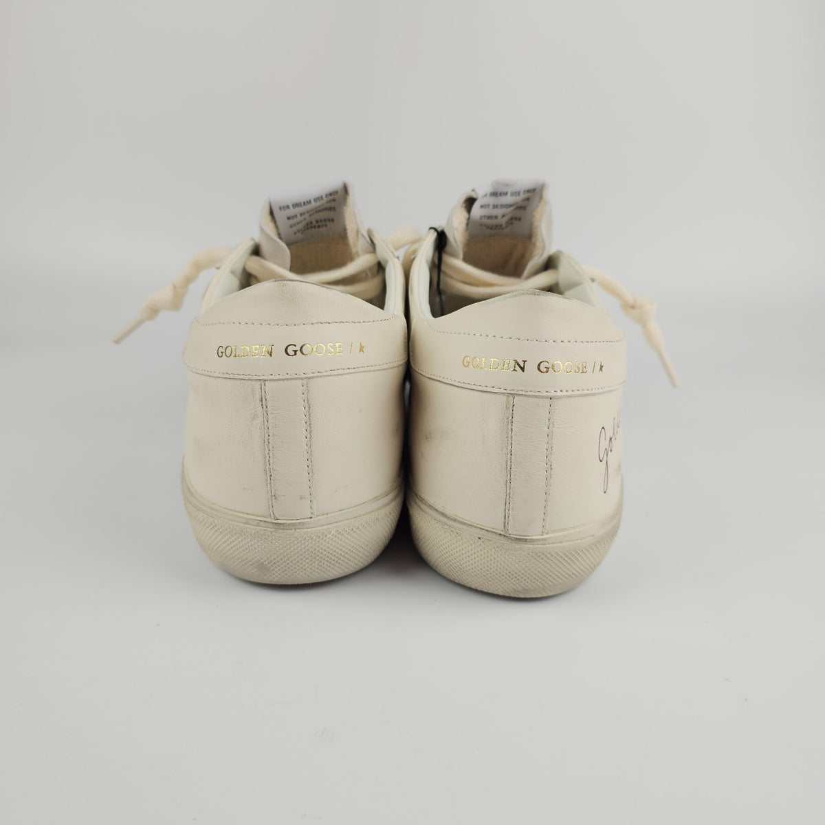GOLDEN GOOSE Super Star Men's White/Gold Sneakers New