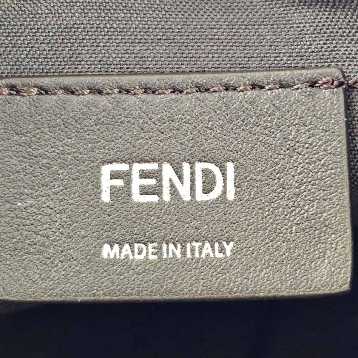 FENDI Fendigraphy Mini $2400 Gray Leather Denim Top Handle Bag New & Authentic