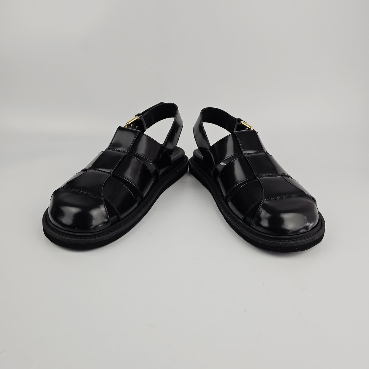 MOSCHINO Black Leather Sandals New & Authentic
