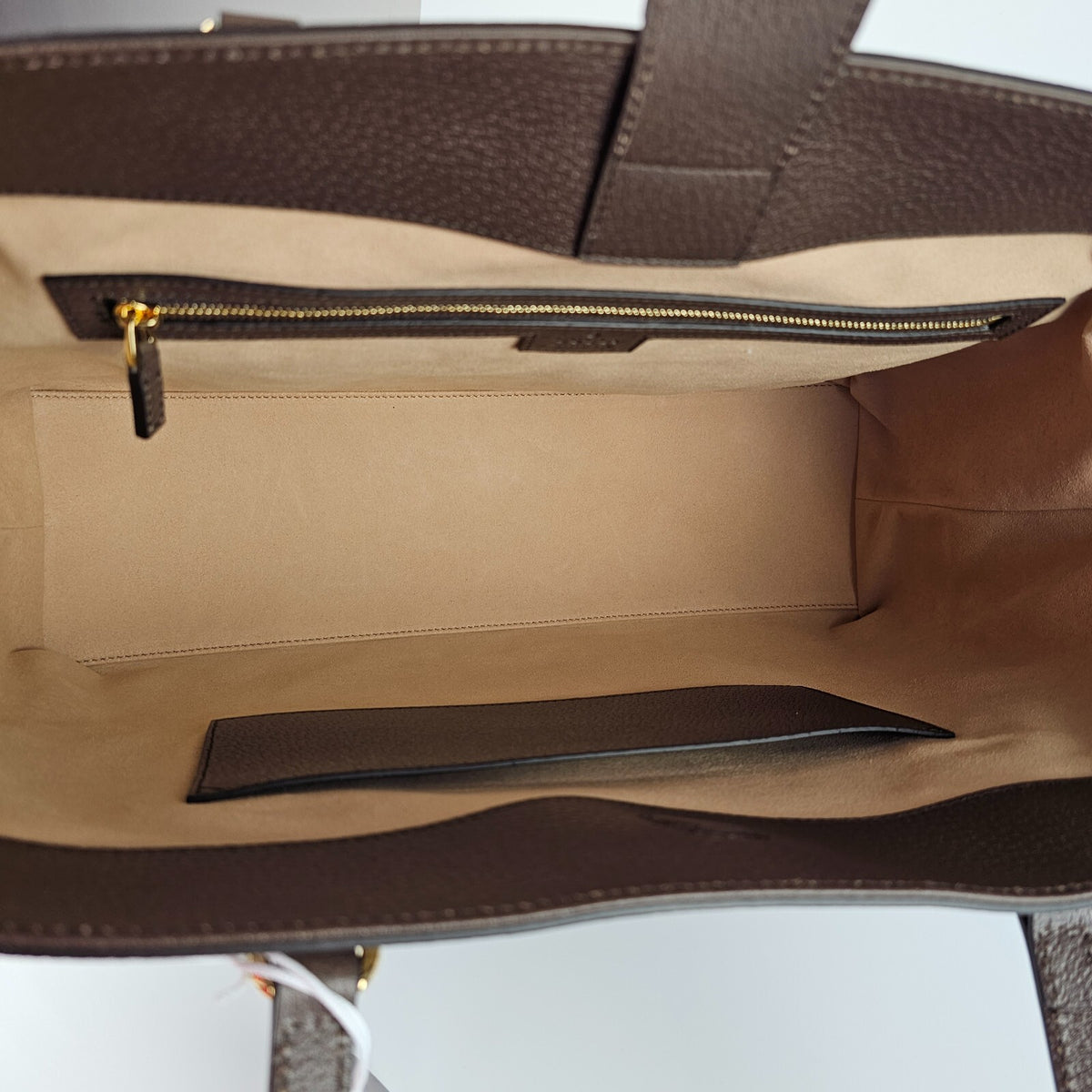 GUCCI Ophidia Large Beige/Dark Brown  GG Canvas Tote Bag New & Authentic