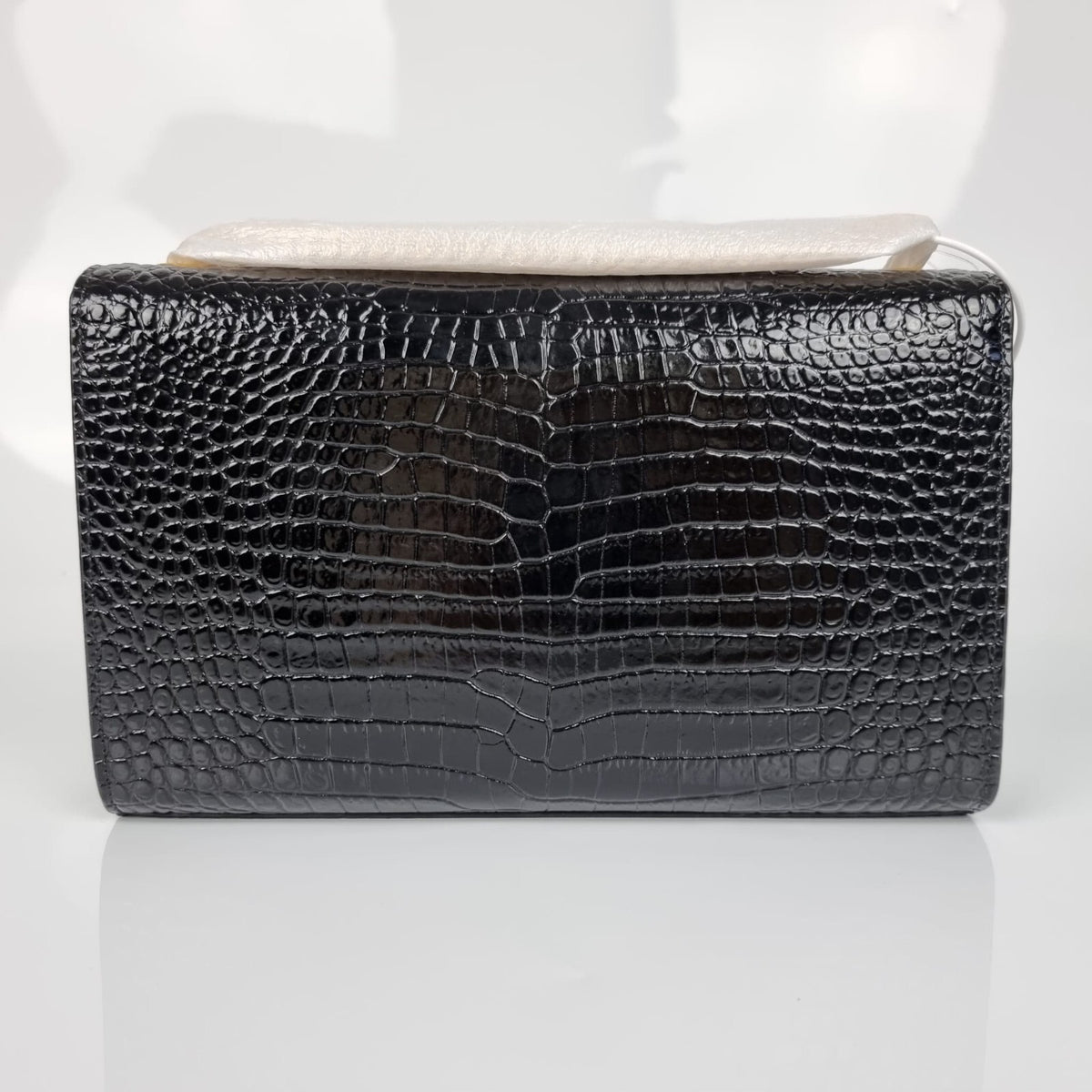 Saint Laurent Kate Medium Tassel $3100 Black Embossed Leather Shoulder Bag New