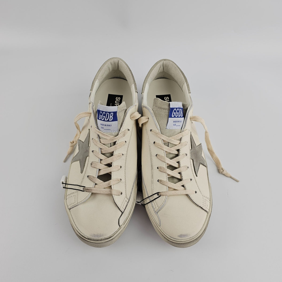 GOLDEN GOOSE Super Star Men's White/Gray Sneakers New