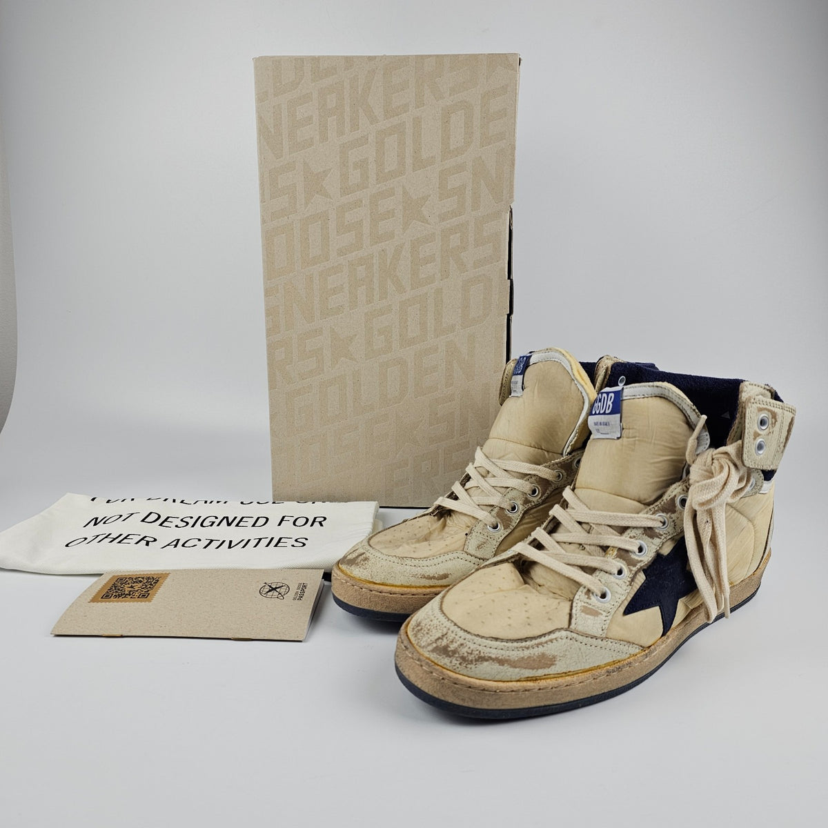 GOLDEN GOOSE SKY Star Men's White Leather Sneakers New