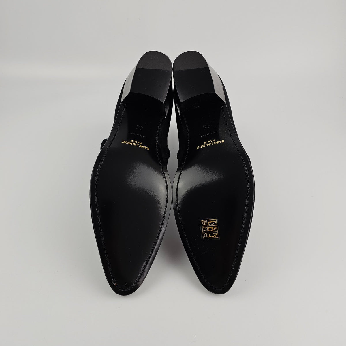 SAINT LAURENT Vassili Black Suede Boots New & Authentic
