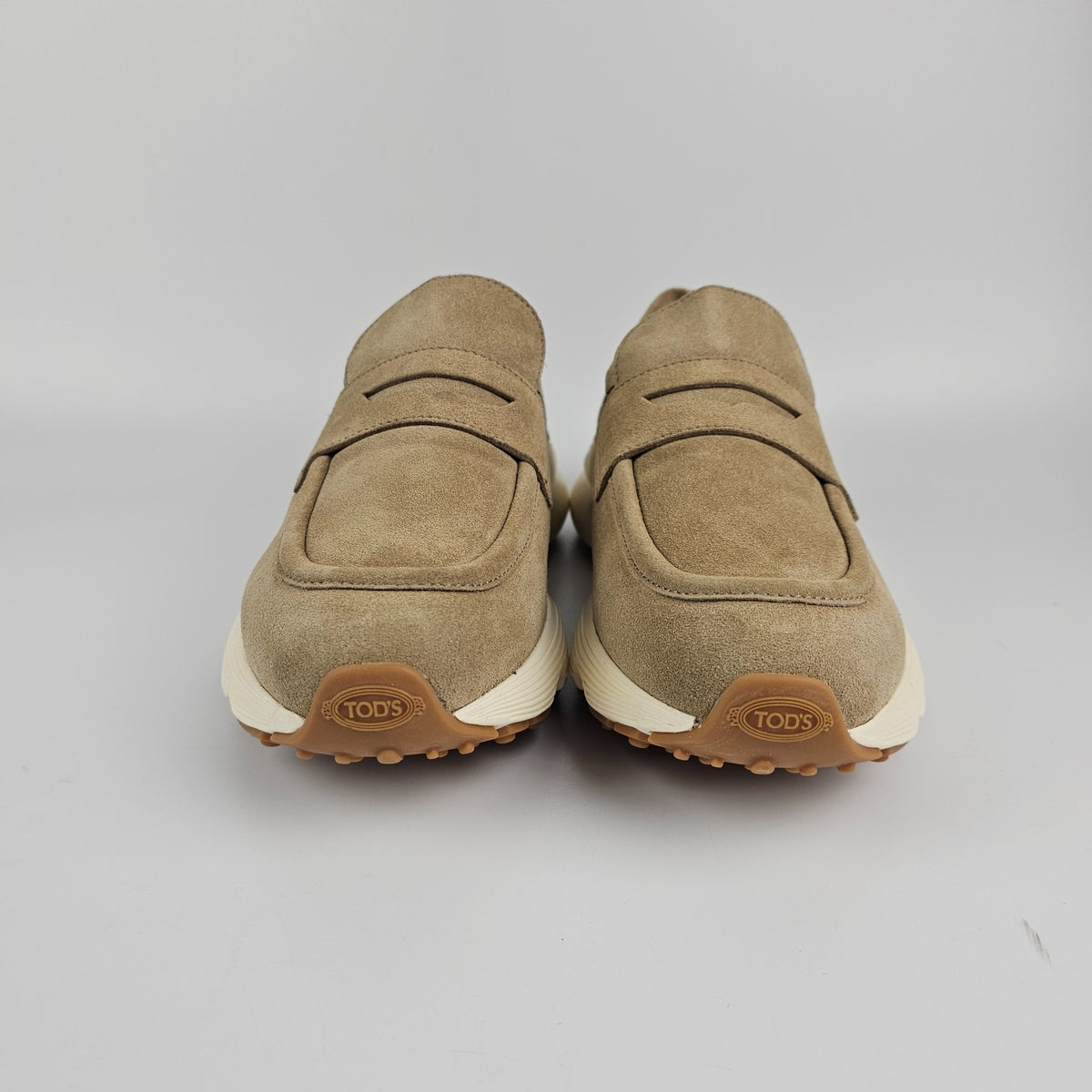 TOD'S Sport Runner Beige Suede Sneakers New And Authentic