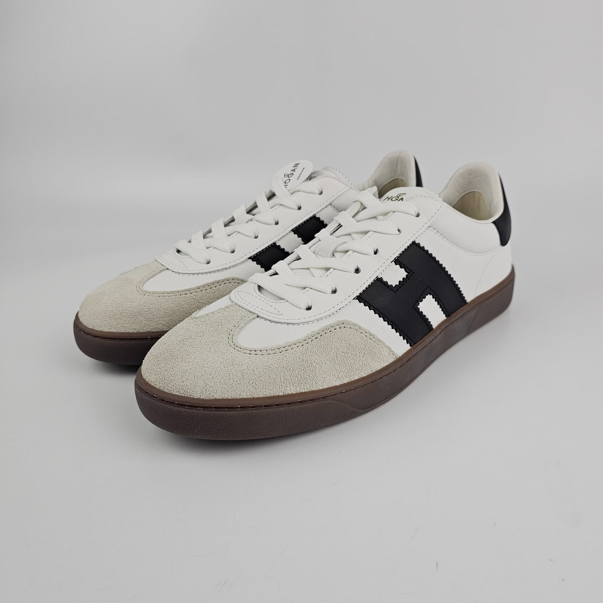 HOGAN Cool White Leather Suede Sneakers New & Authentic