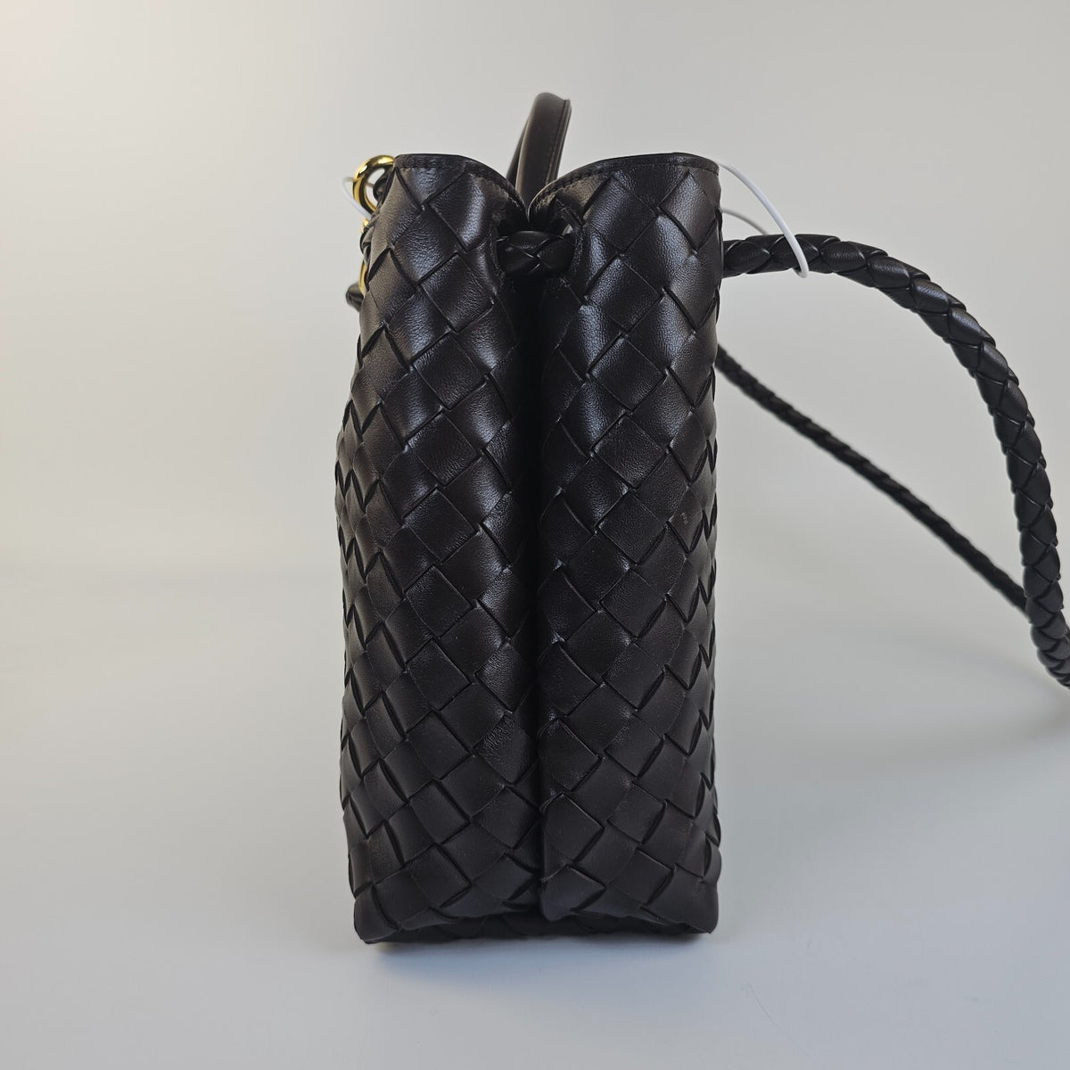BOTTEGA VENETA Andiamo Medium $5700 Fondant Brown Leather Top Handle Bag New