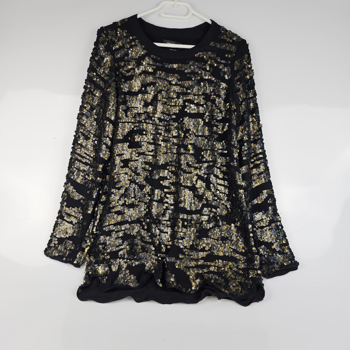 ISABEL MARANT Sequin Embellished Silk Georgette Top Size 34/XS New