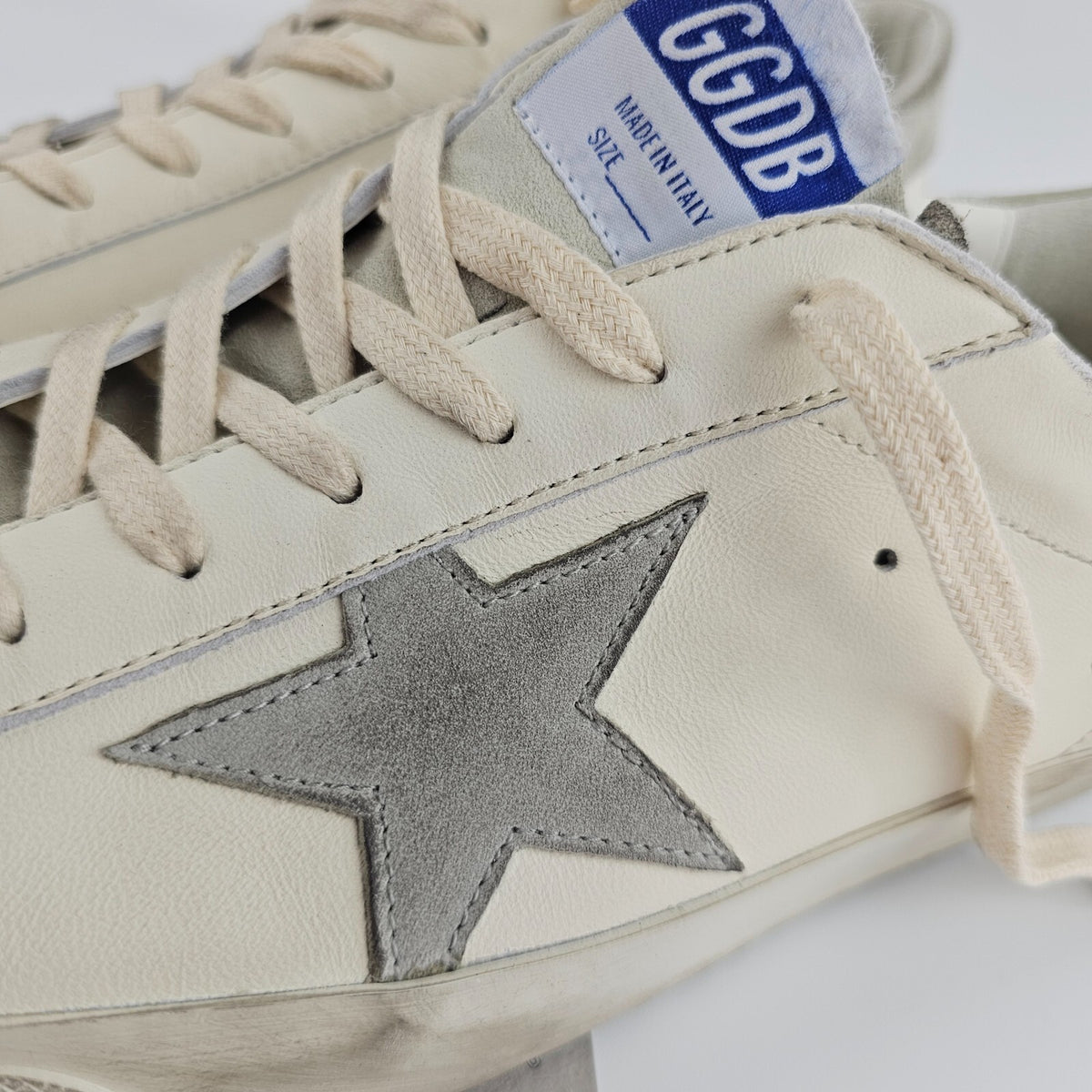 GOLDEN GOOSE Super Star Men's White/Gray Sneakers New