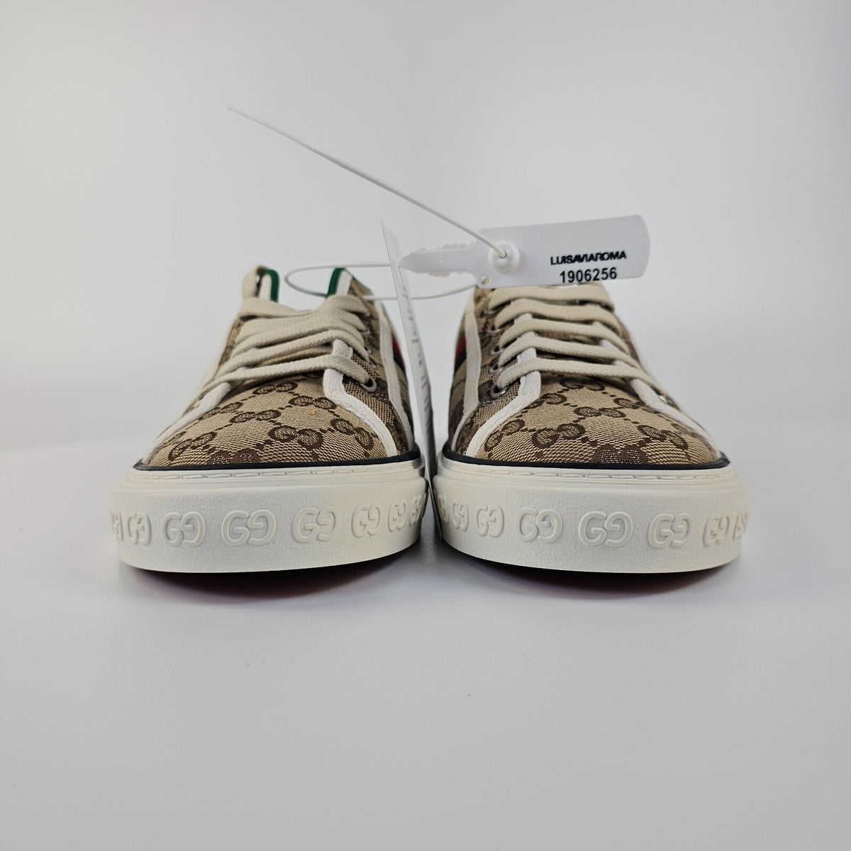 GUCCI Tennis 1977 GG Men's Beige Sneakers New Size UK 8 US 8.5