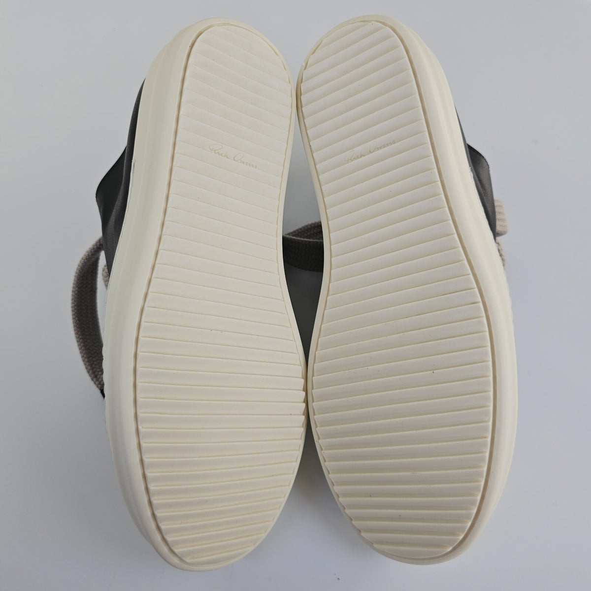 RICK OWENS Jumbolaced Porterville Black/Milk Low Top Sneakers New Size 40 US 7