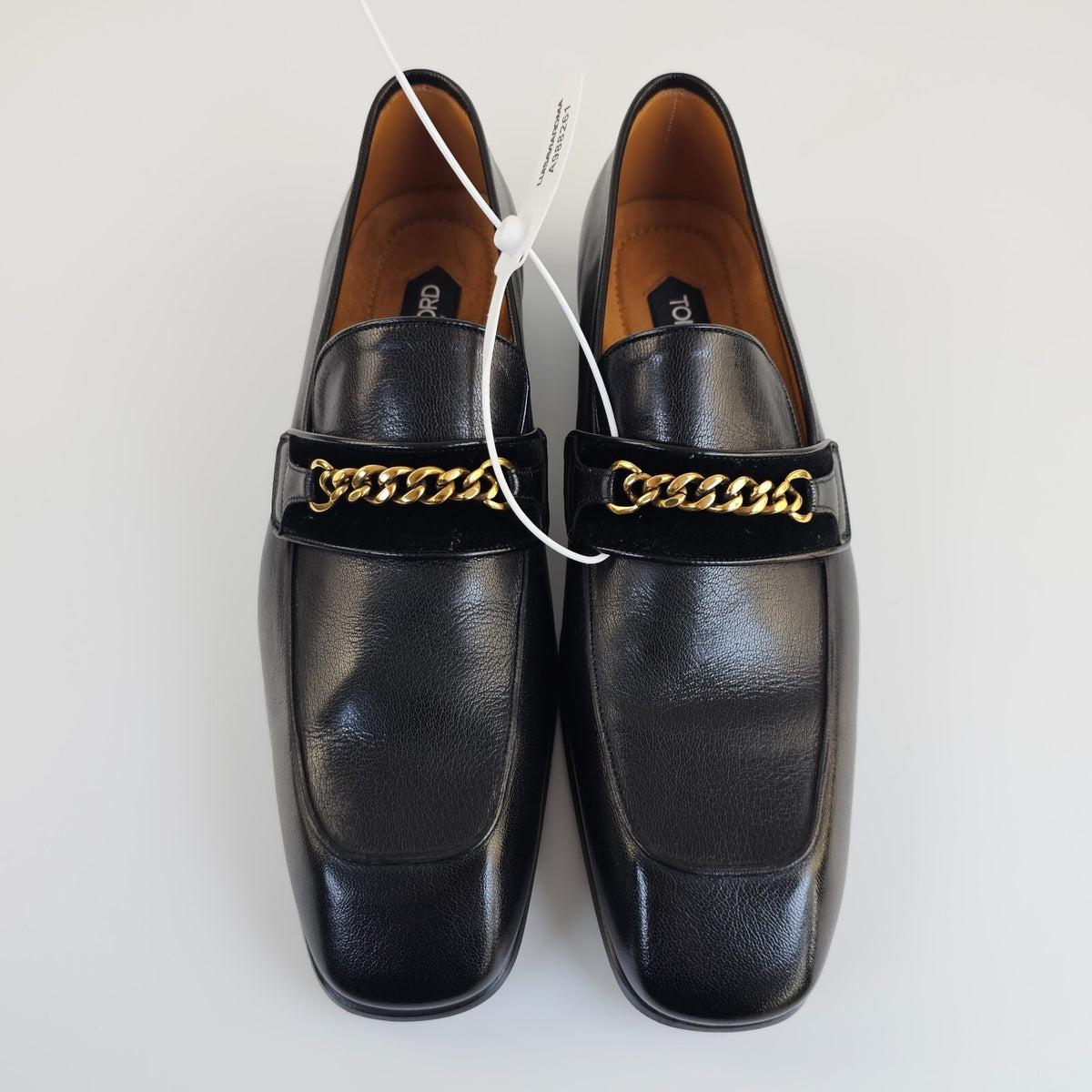 TOM FORD York Black Leather Loafers Size US 11
