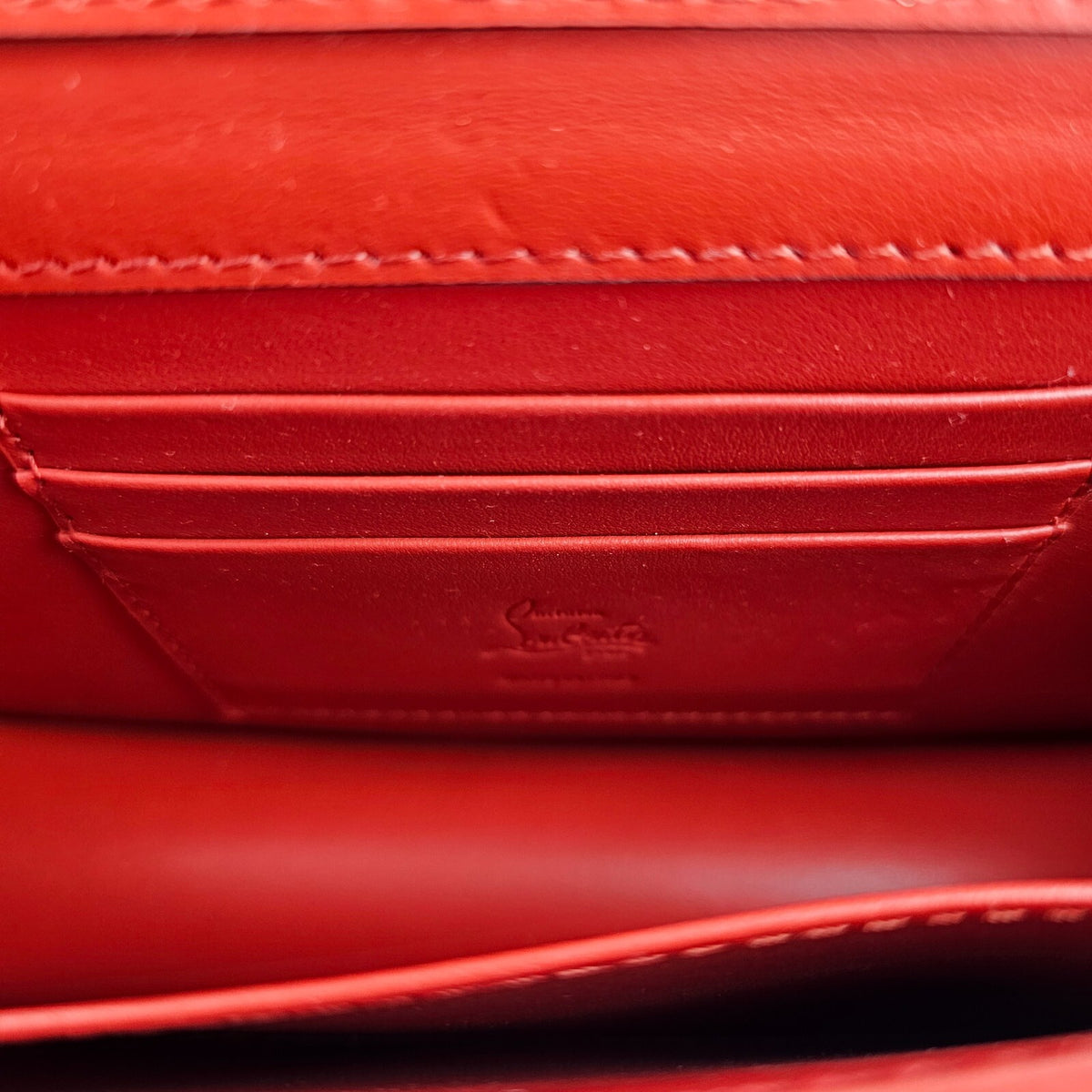 CHRISTIAN LOUBOUTIN Loubi54 Ole Red Satin Shoulder Bag New