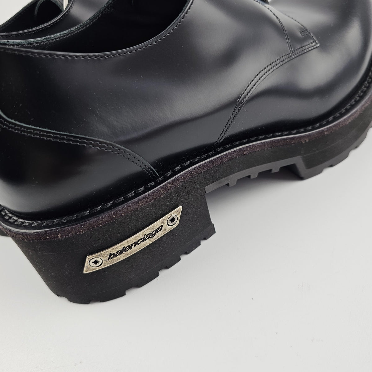 BALENCIAGA Venom $1150 Black Derby Shoes New & Authentic