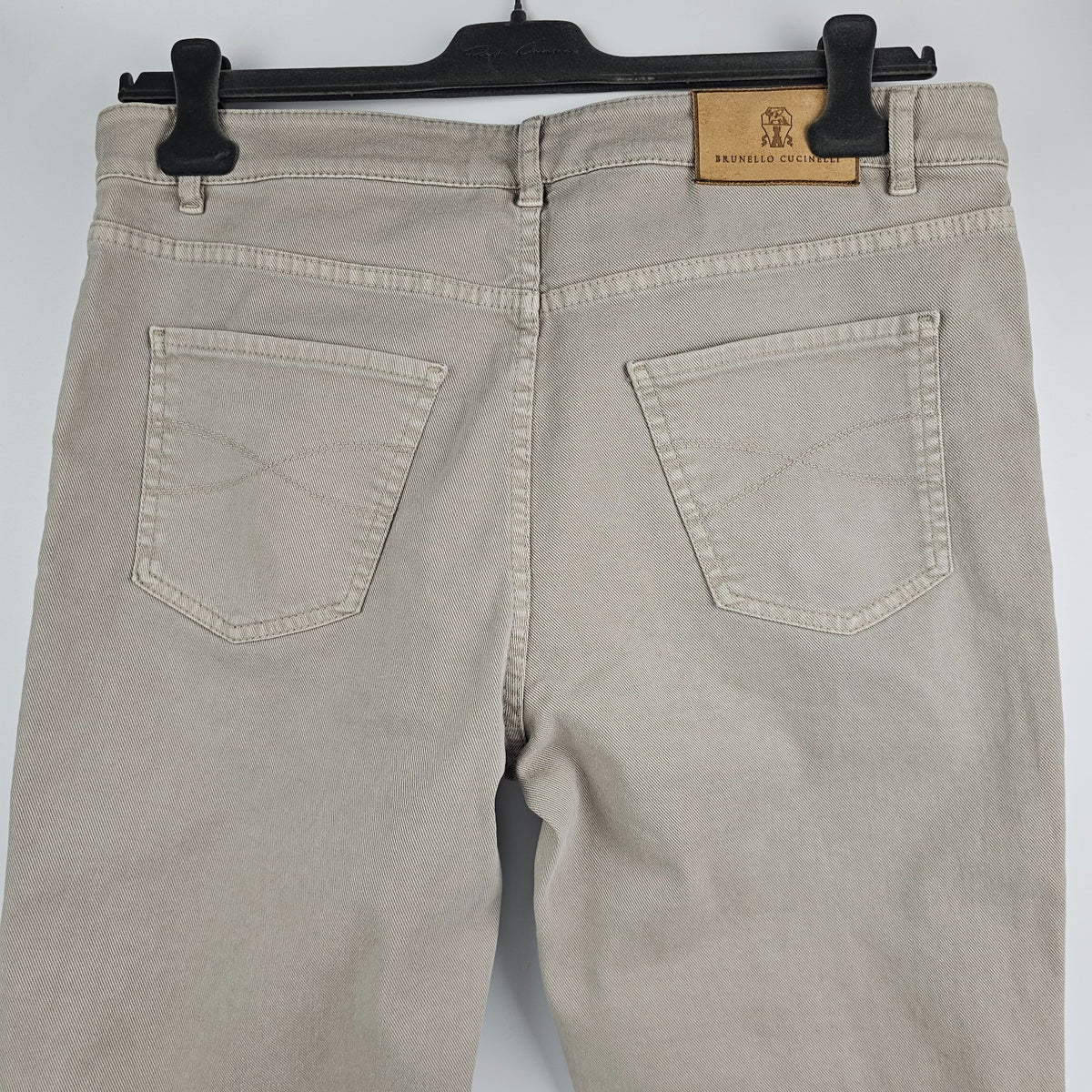 BRUNELLO CUCINELLI Traditional Fit Cool Beige Denim Jeans New & Authentic