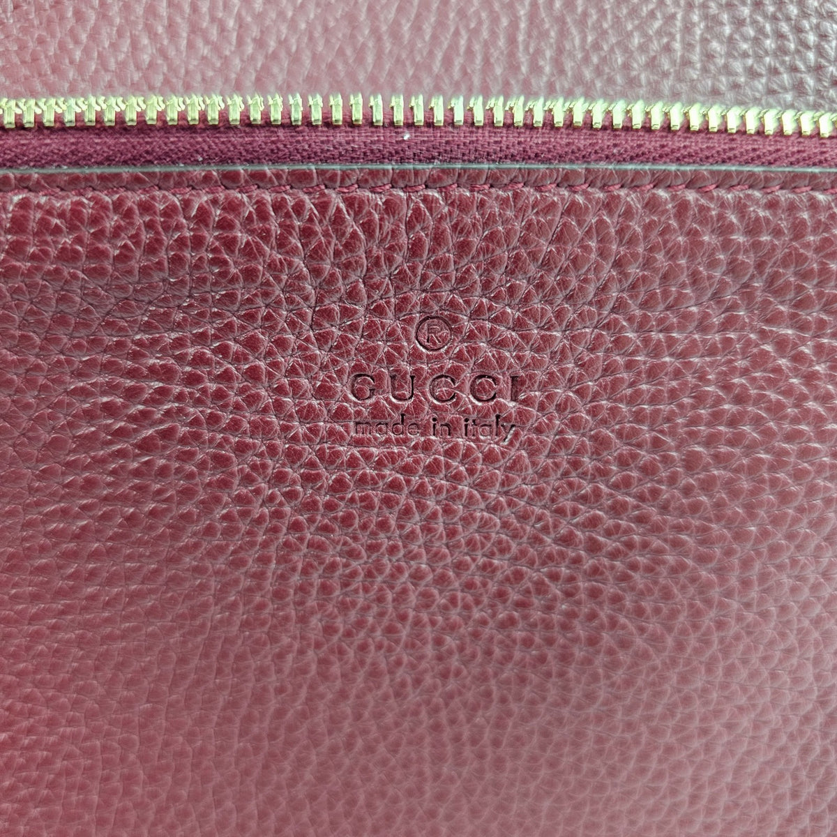 GUCCI Totissima Large $2800 Rosso Ancora Red Leather Tote Bag New & Authentic